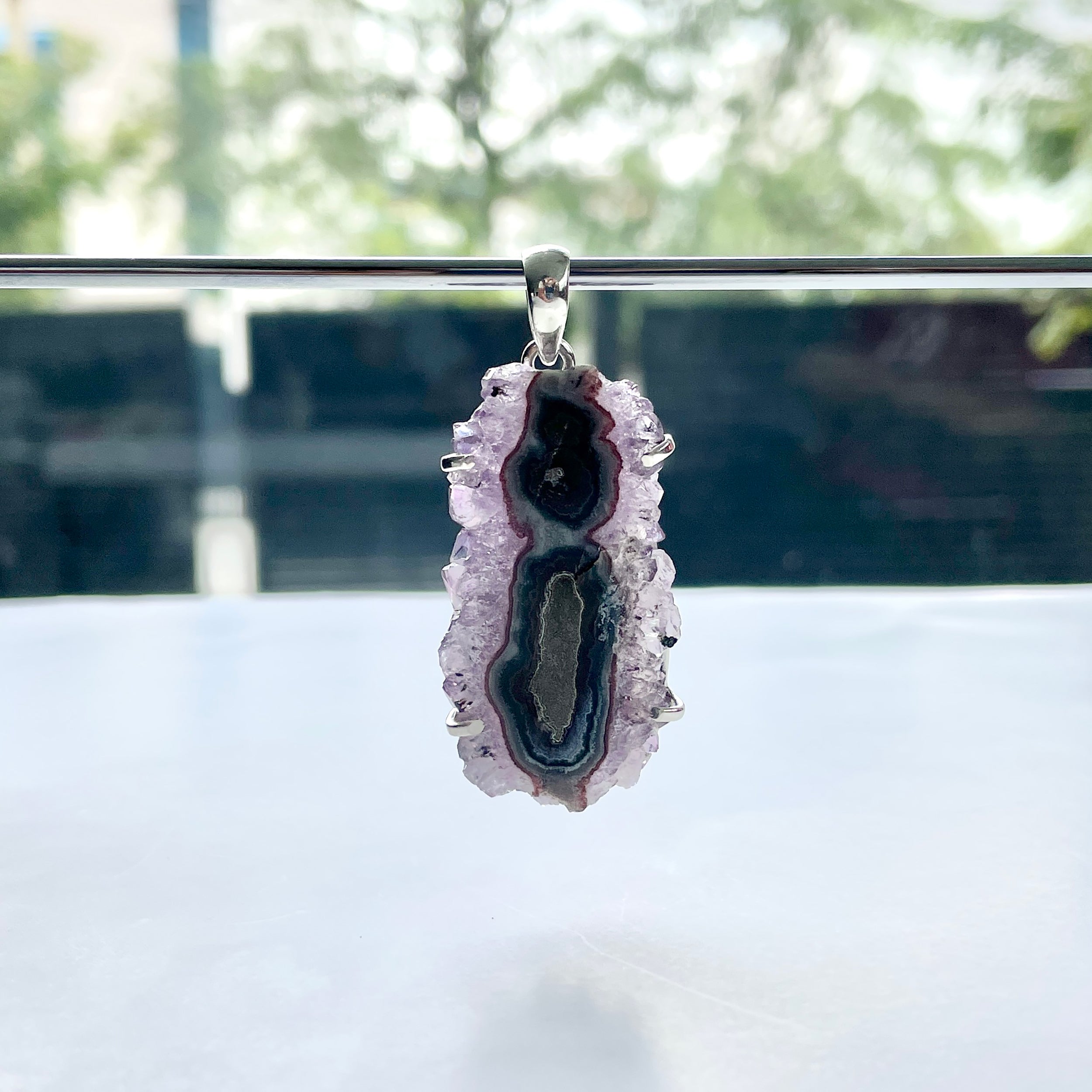 Amethyst Stalactite Pendant-(ASL-P-29.)