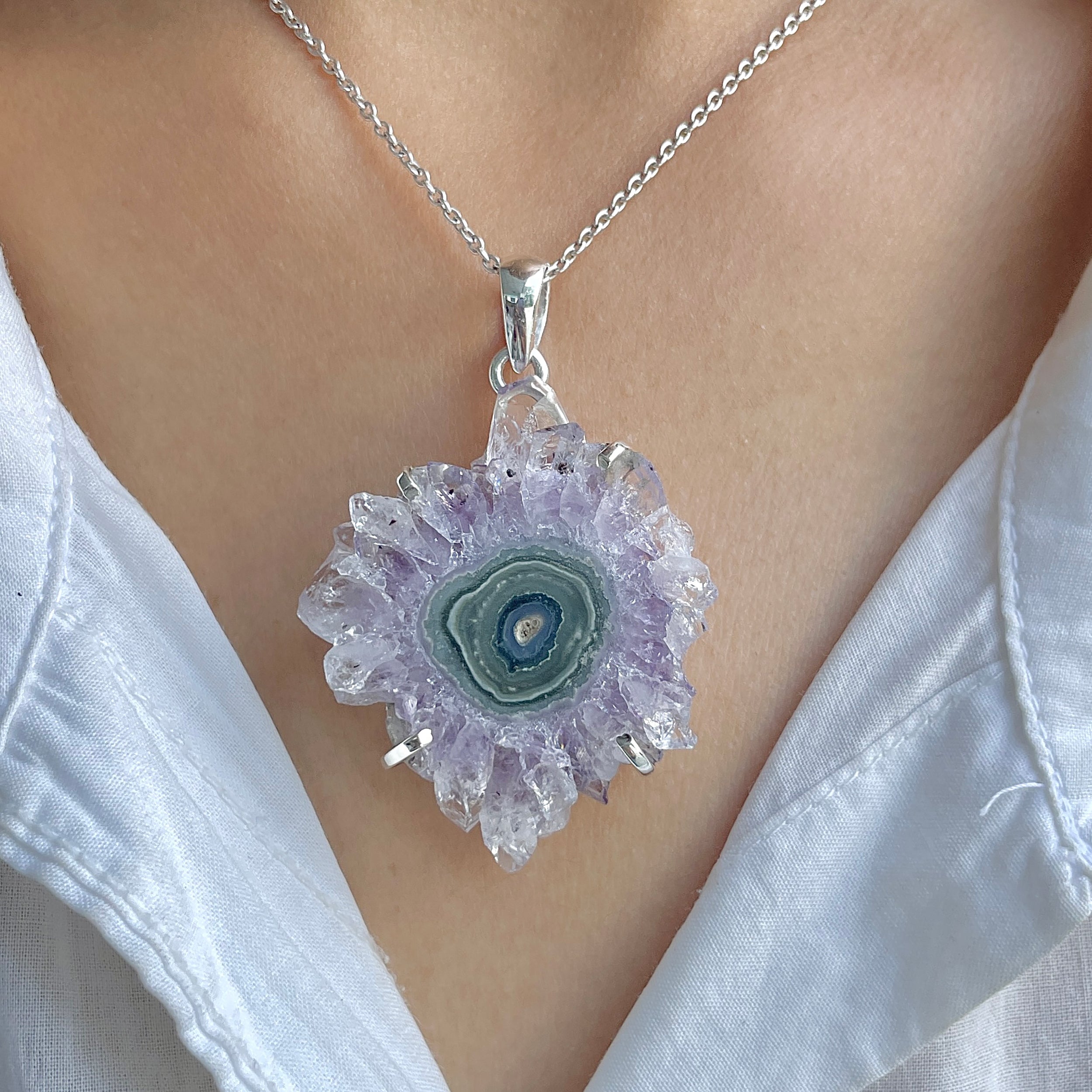 Amethyst Stalactite Pendant-(ASL-P-294.)