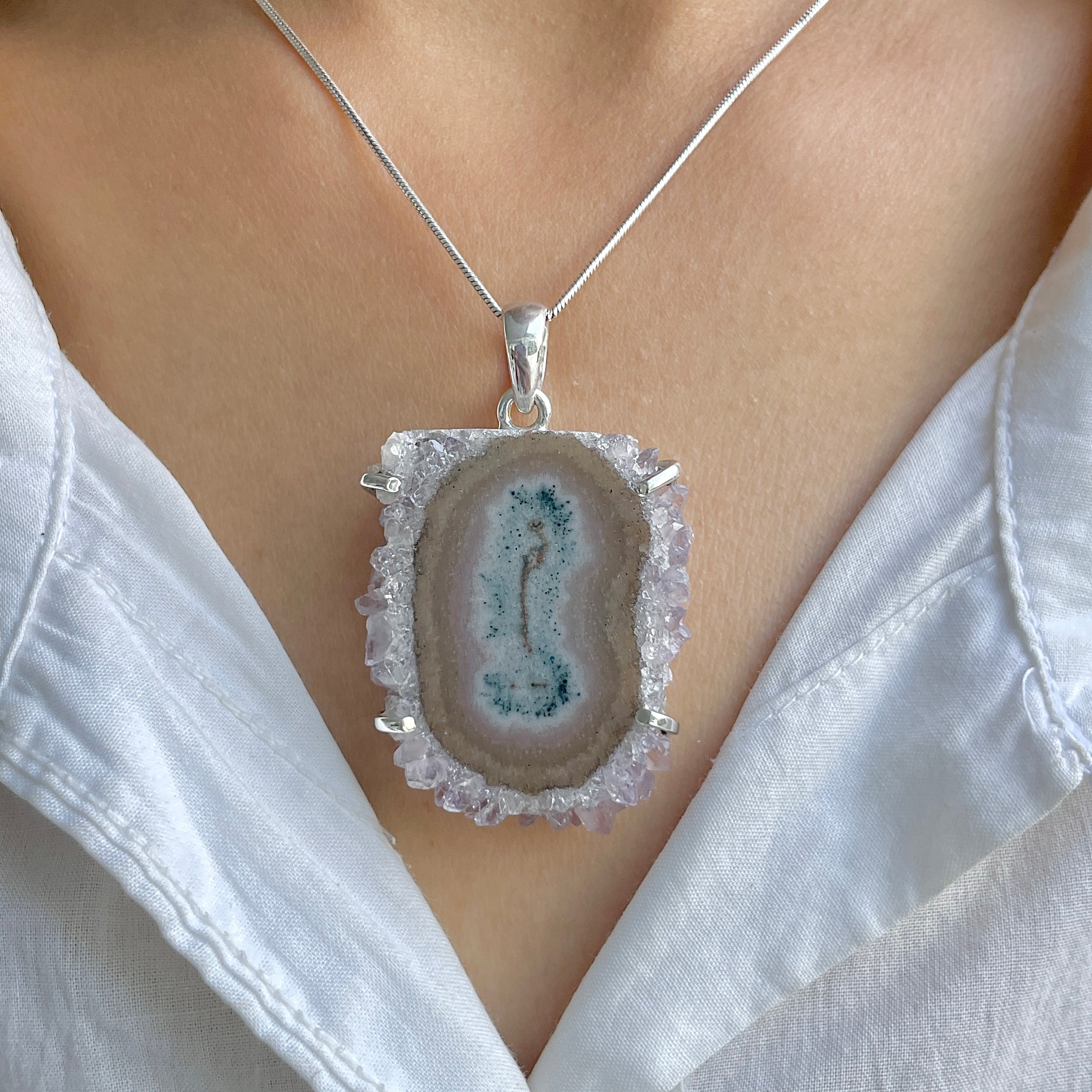 Amethyst Stalactite Pendant-(ASL-P-296.)