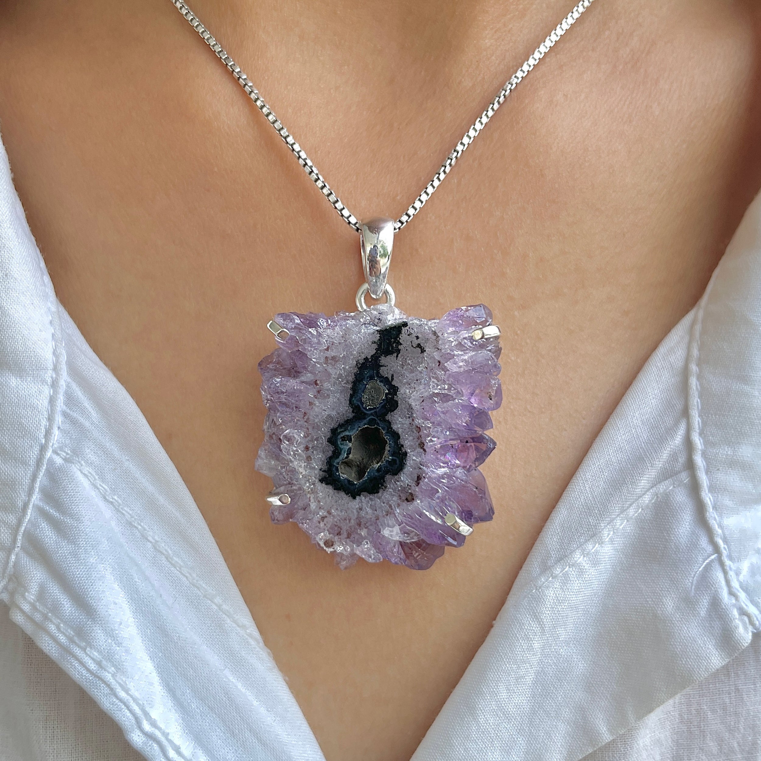 Amethyst Stalactite Pendant-(ASL-P-30.)