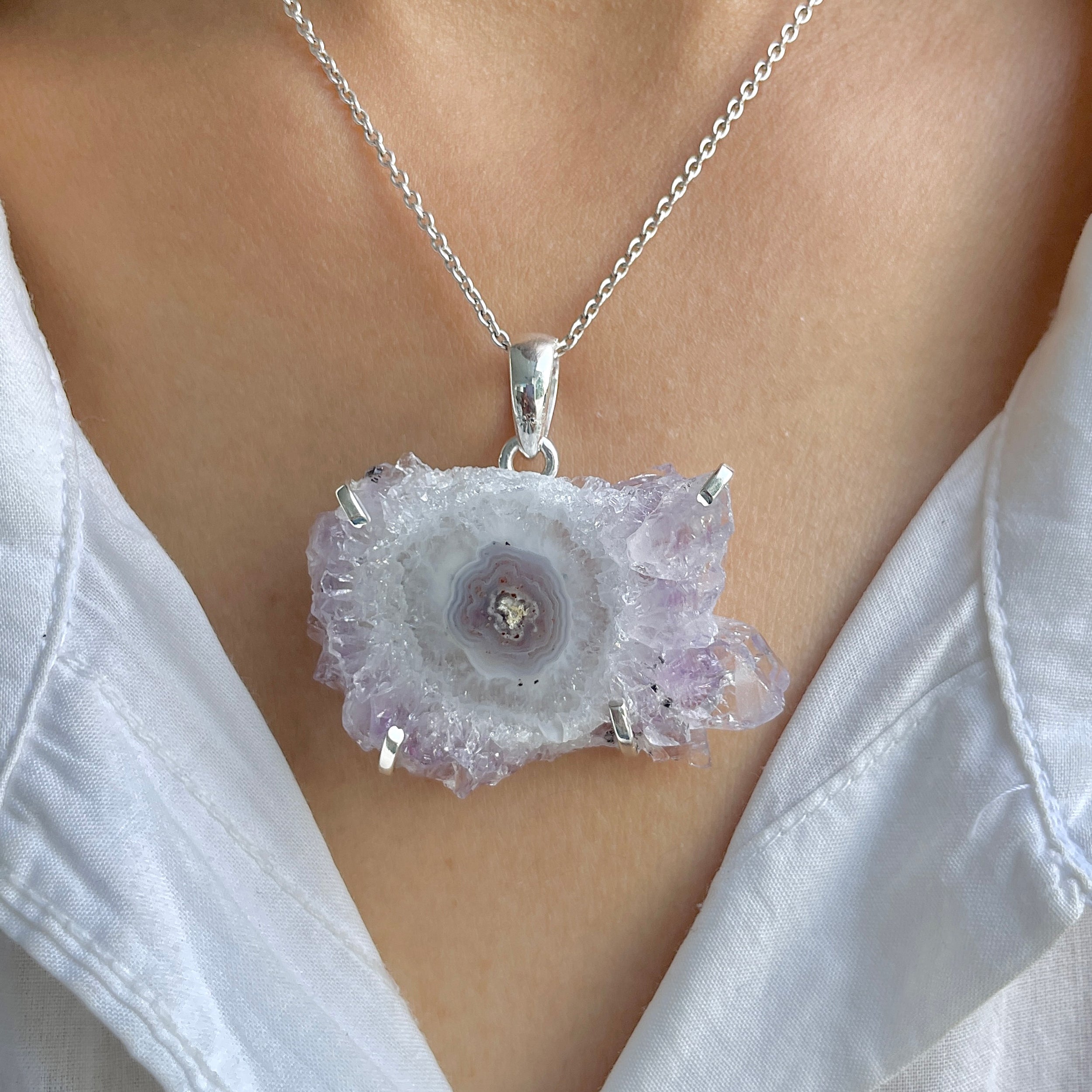 Amethyst Stalactite Pendant-(ASL-P-302.)