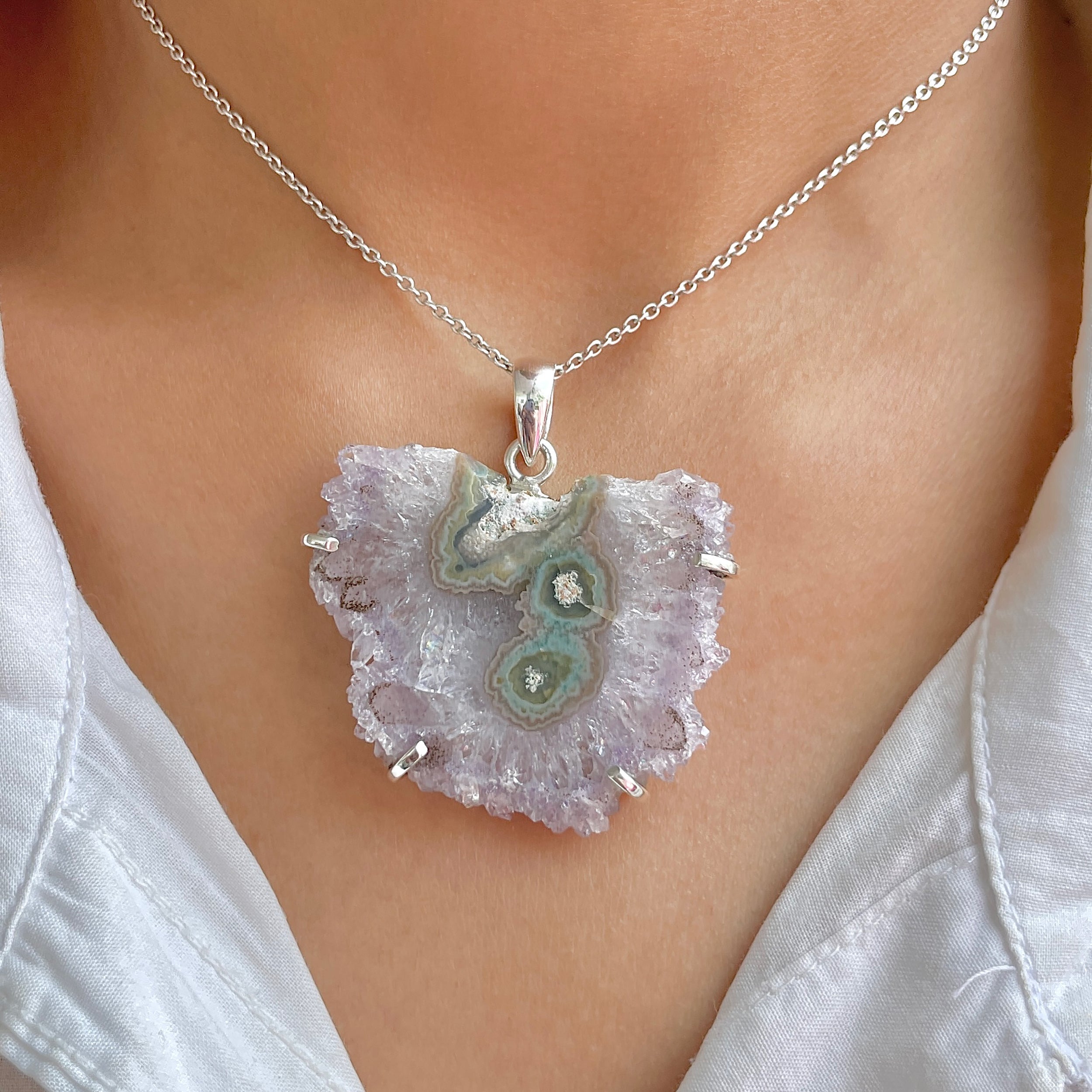 Amethyst Stalactite Pendant-(ASL-P-314.)