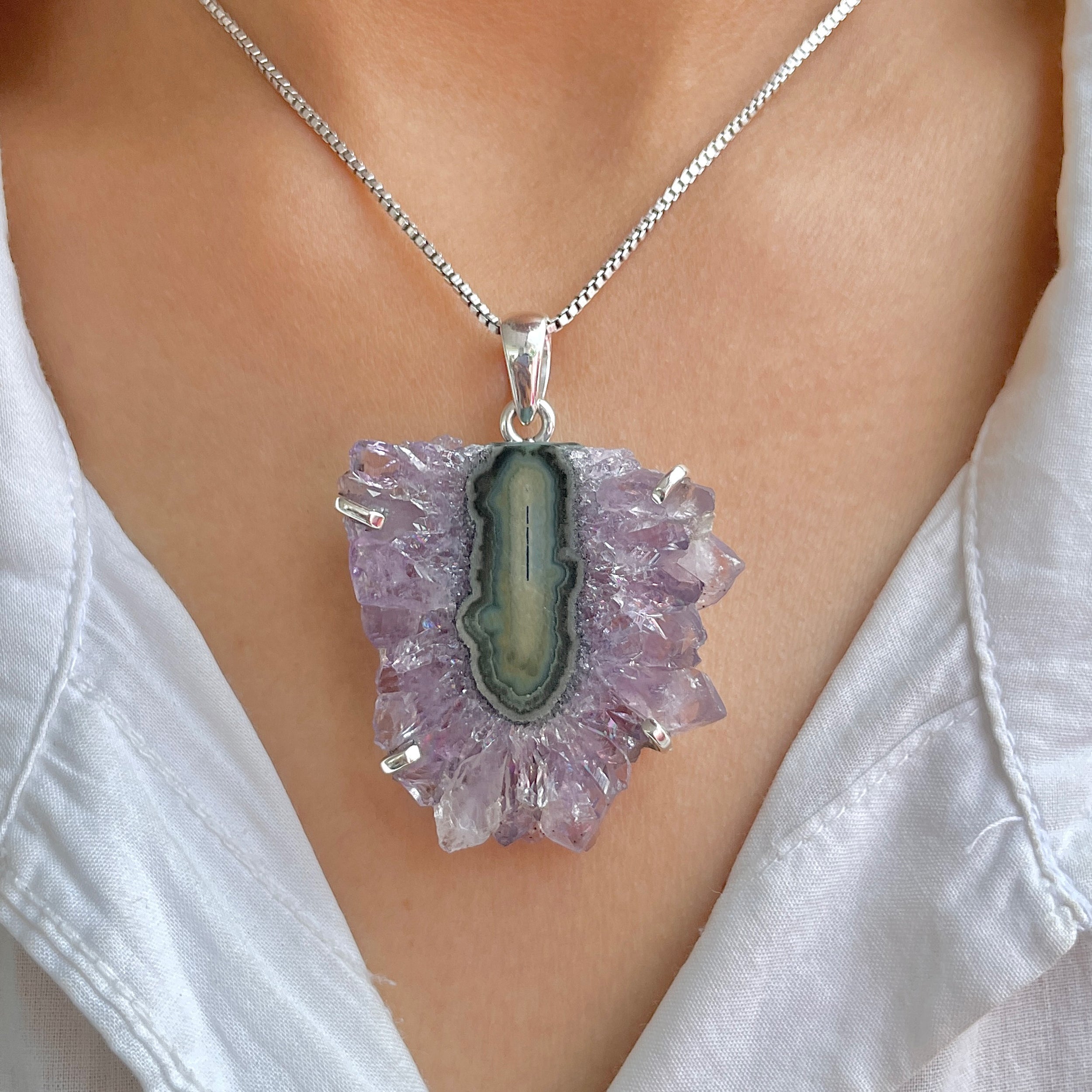 Amethyst Stalactite Pendant-(ASL-P-315.)
