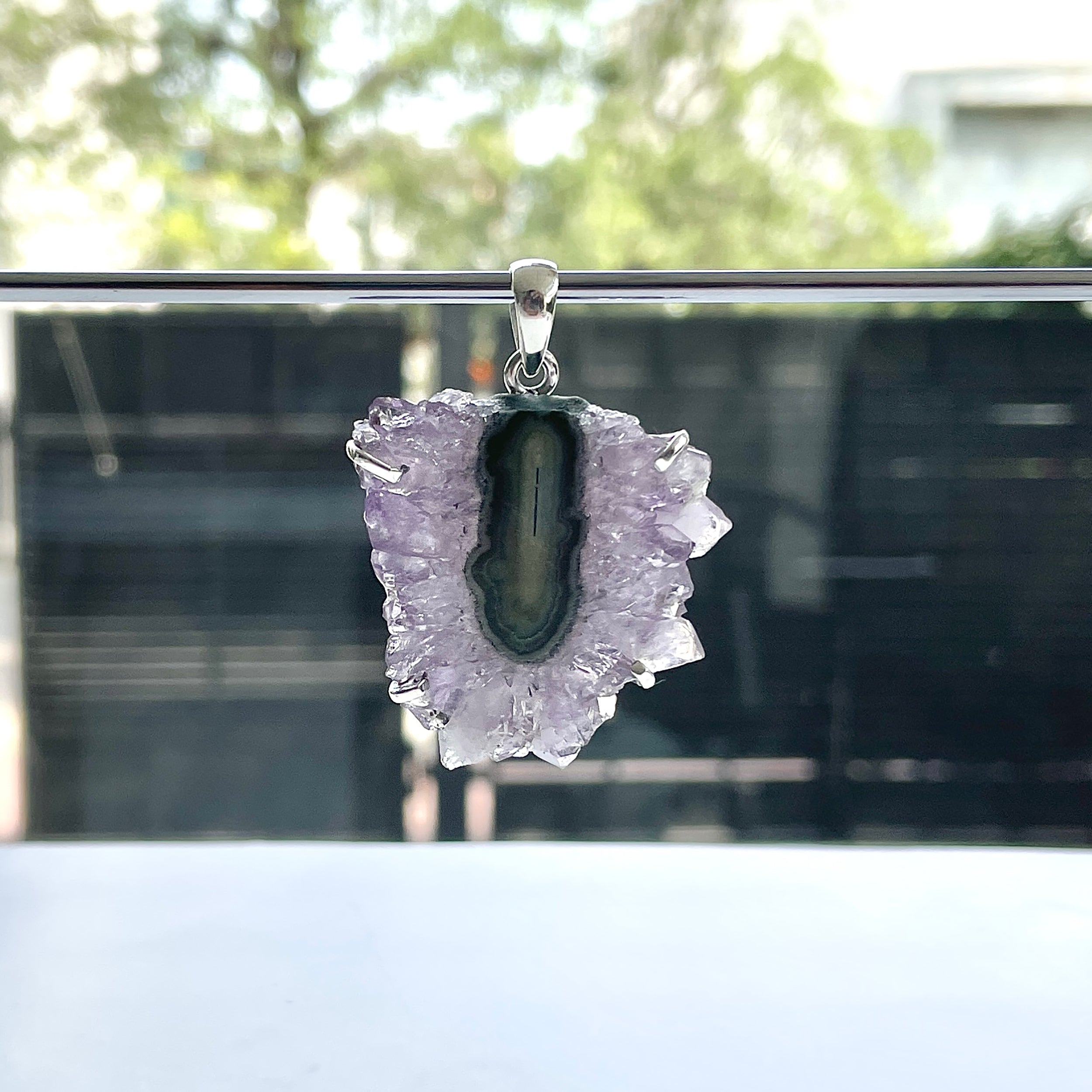 Amethyst Stalactite Pendant-(ASL-P-315.)
