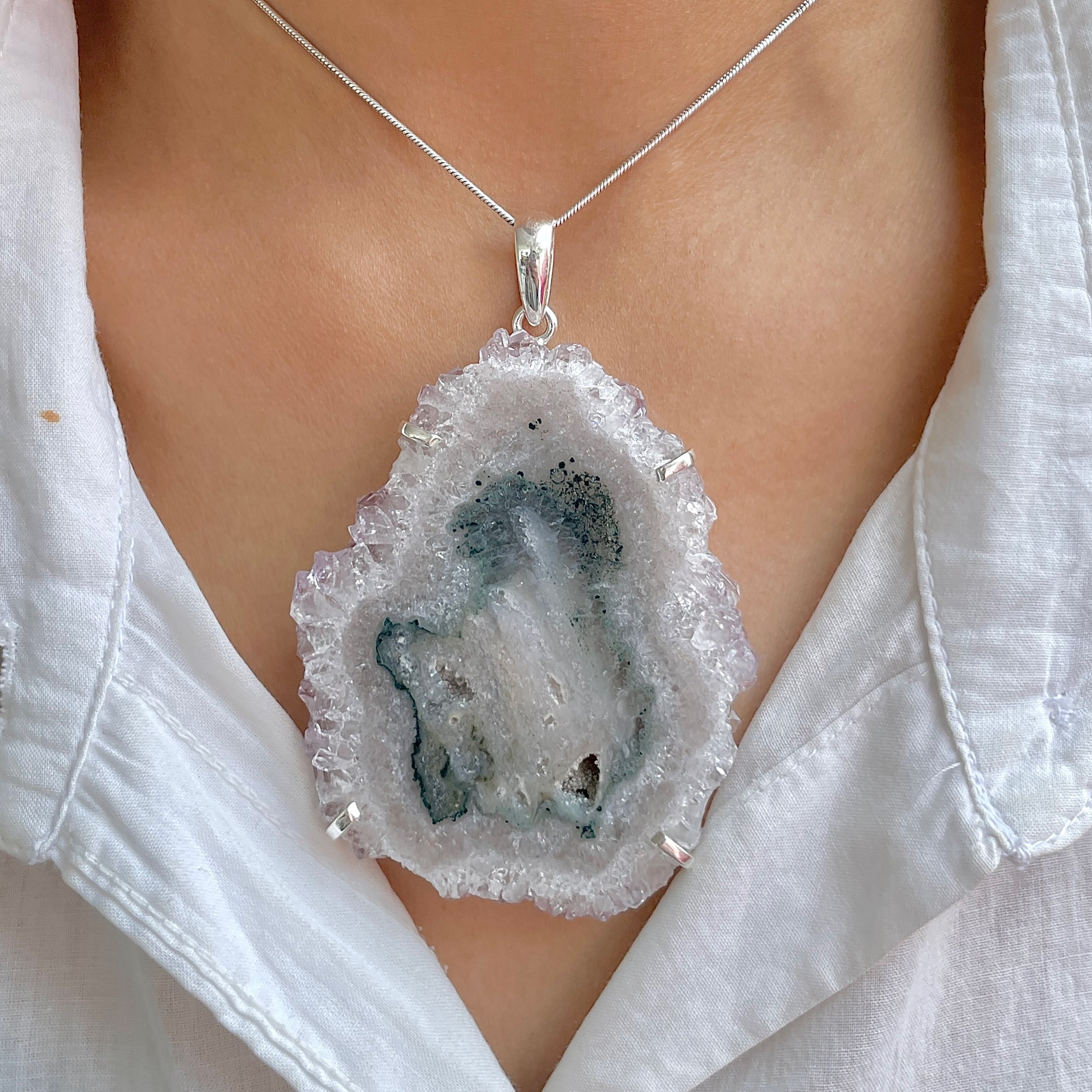 Amethyst Stalactite Pendant-(ASL-P-319.)