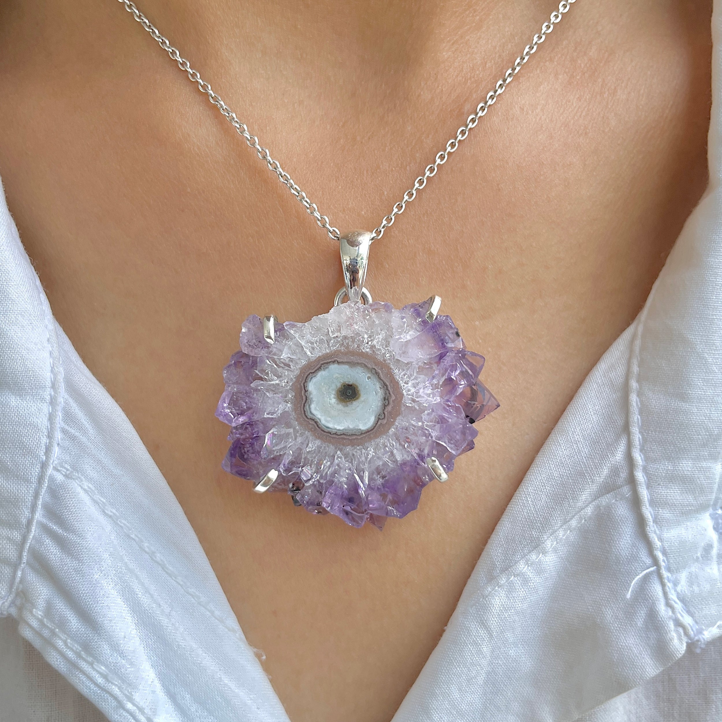 Amethyst Stalactite Pendant-(ASL-P-32.)