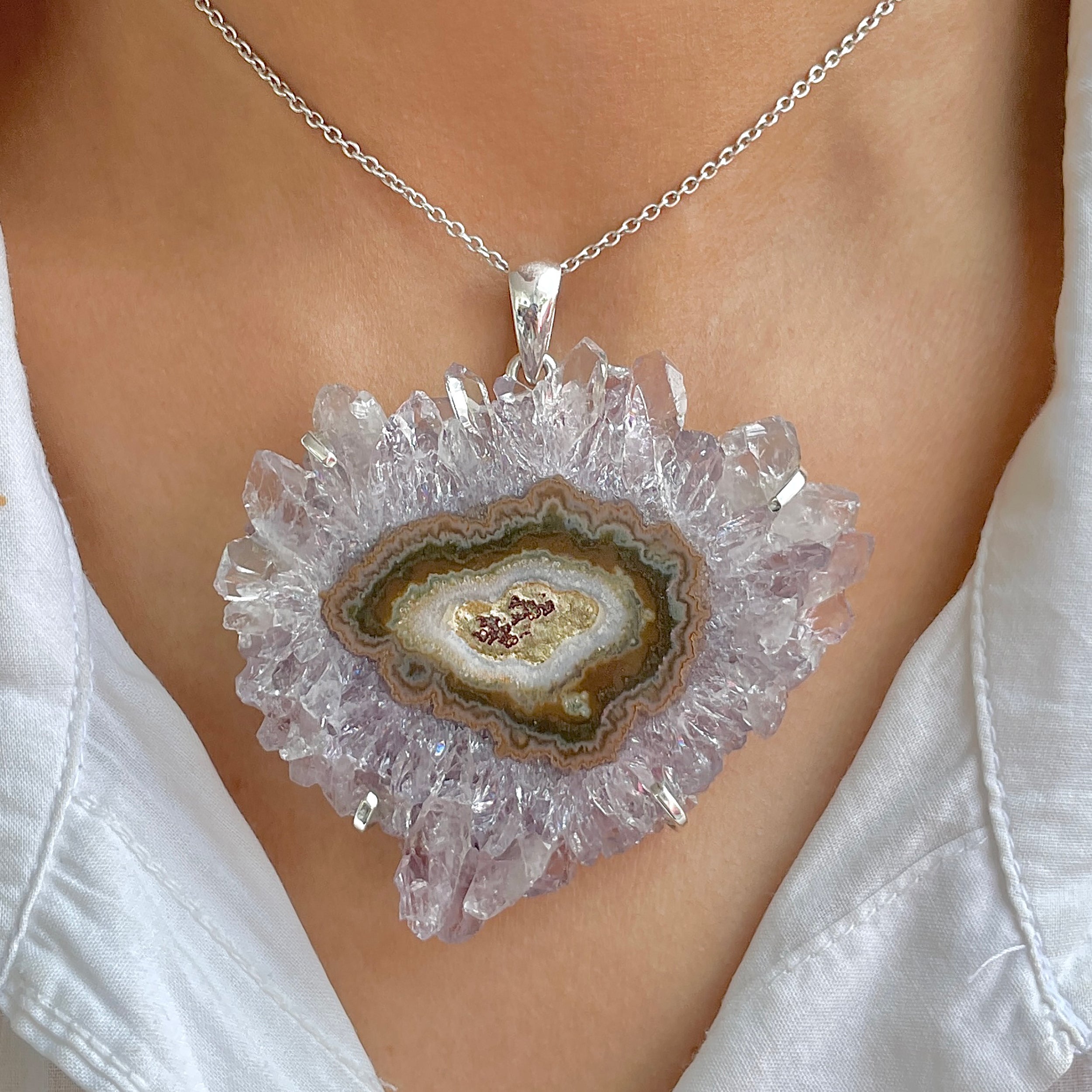 Amethyst Stalactite Pendant-(ASL-P-320.)