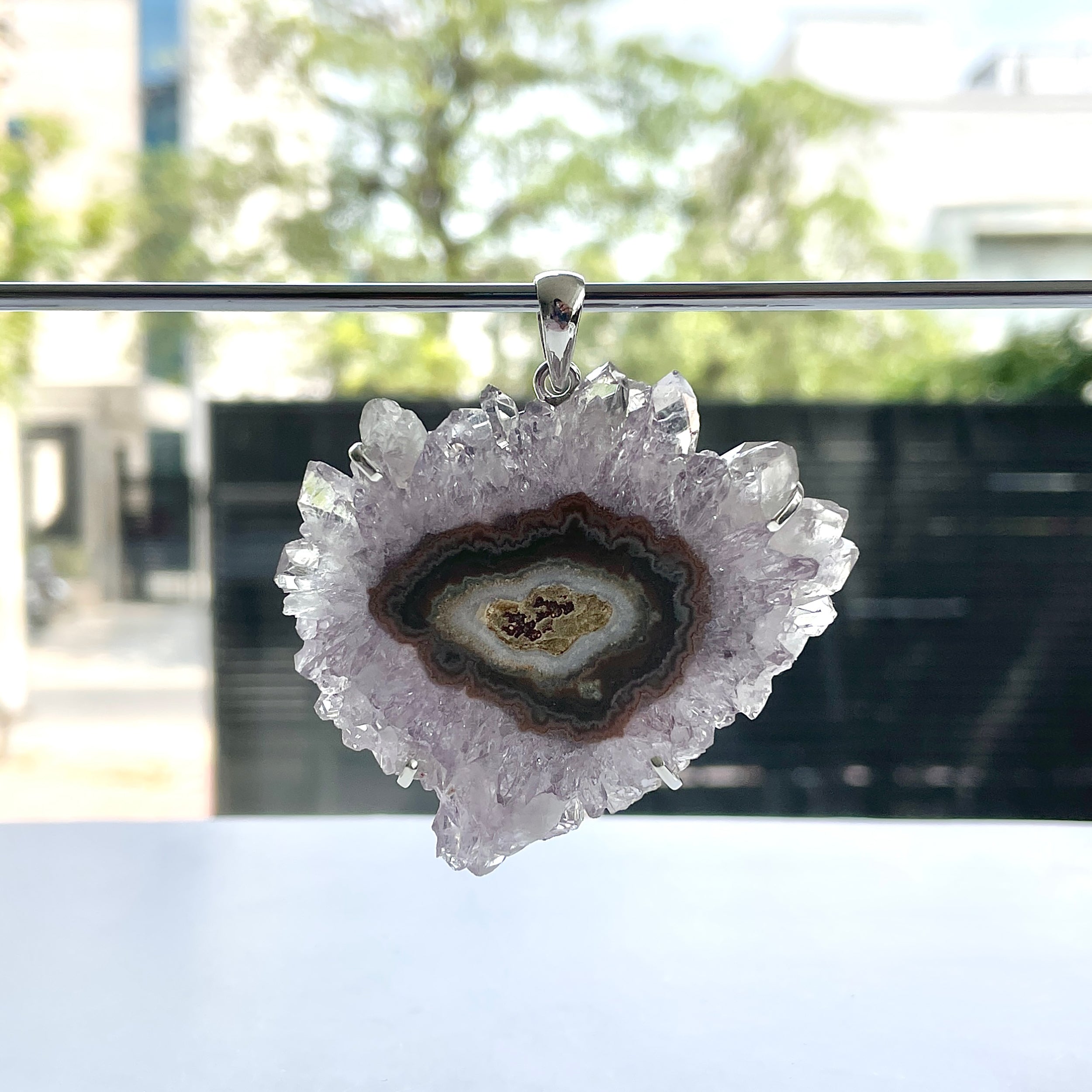 Amethyst Stalactite Pendant-(ASL-P-320.)