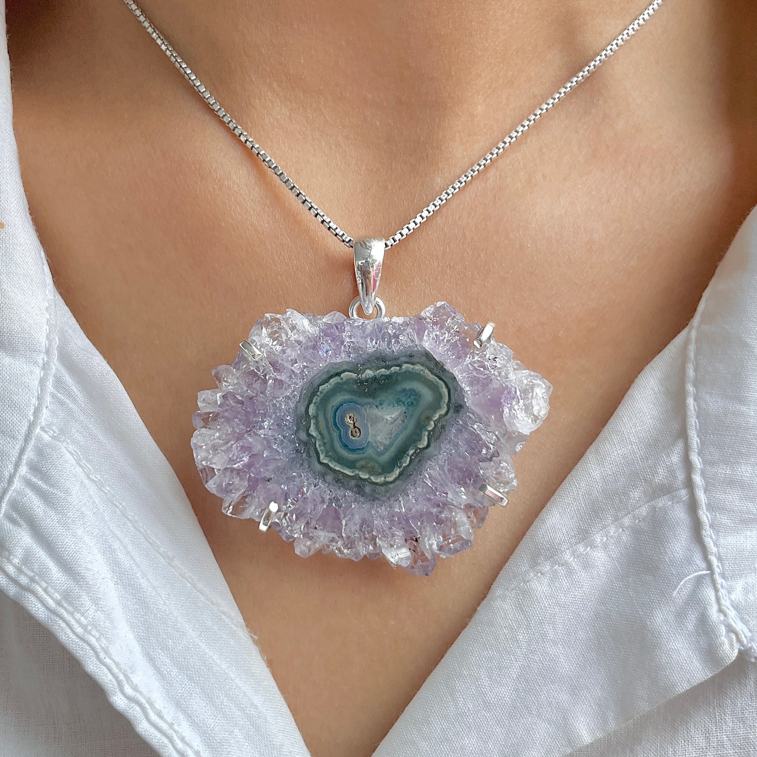 Amethyst Stalactite Pendant-(ASL-P-327.)