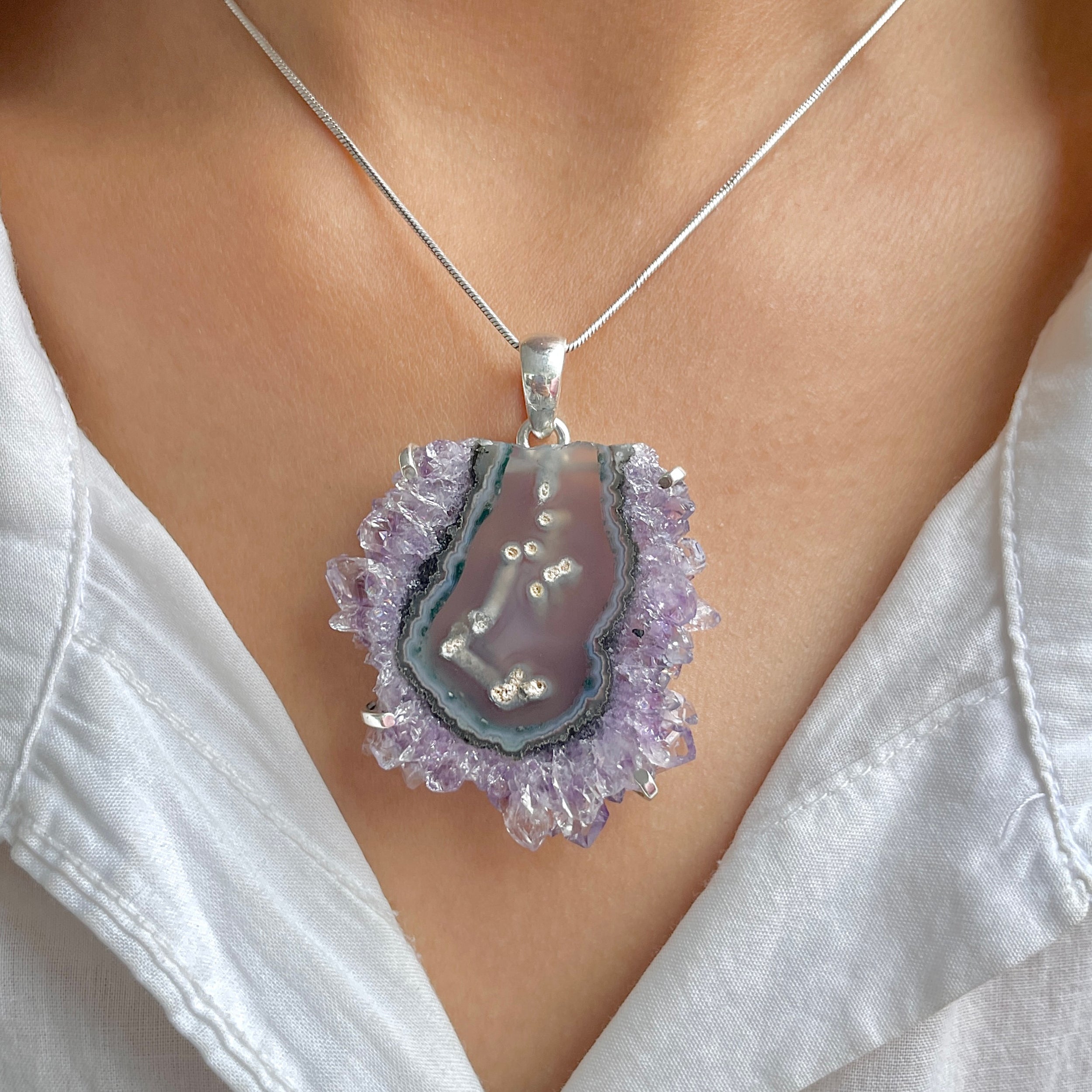 Amethyst Stalactite Pendant-(ASL-P-328.)