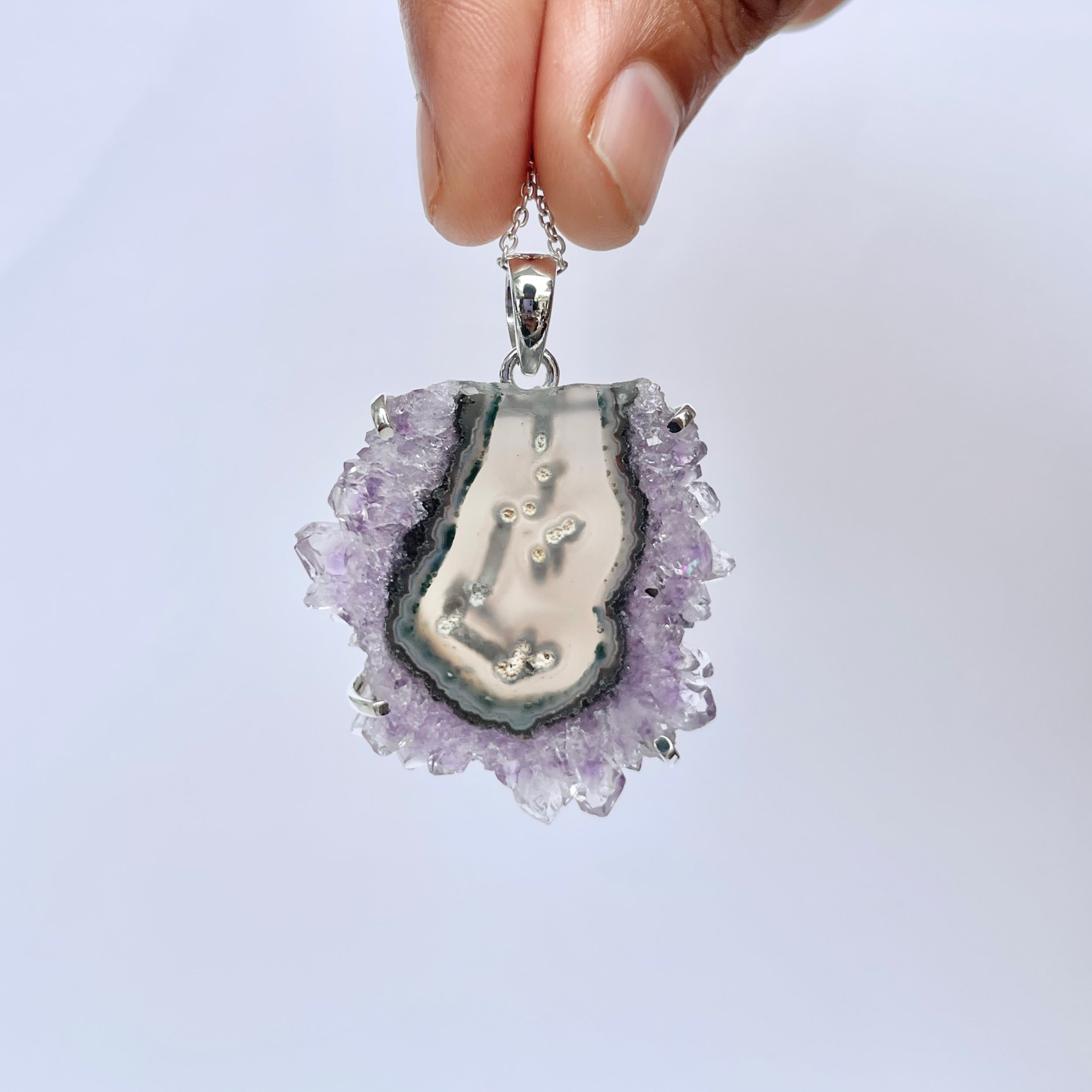 Amethyst Stalactite Pendant-(ASL-P-328.)