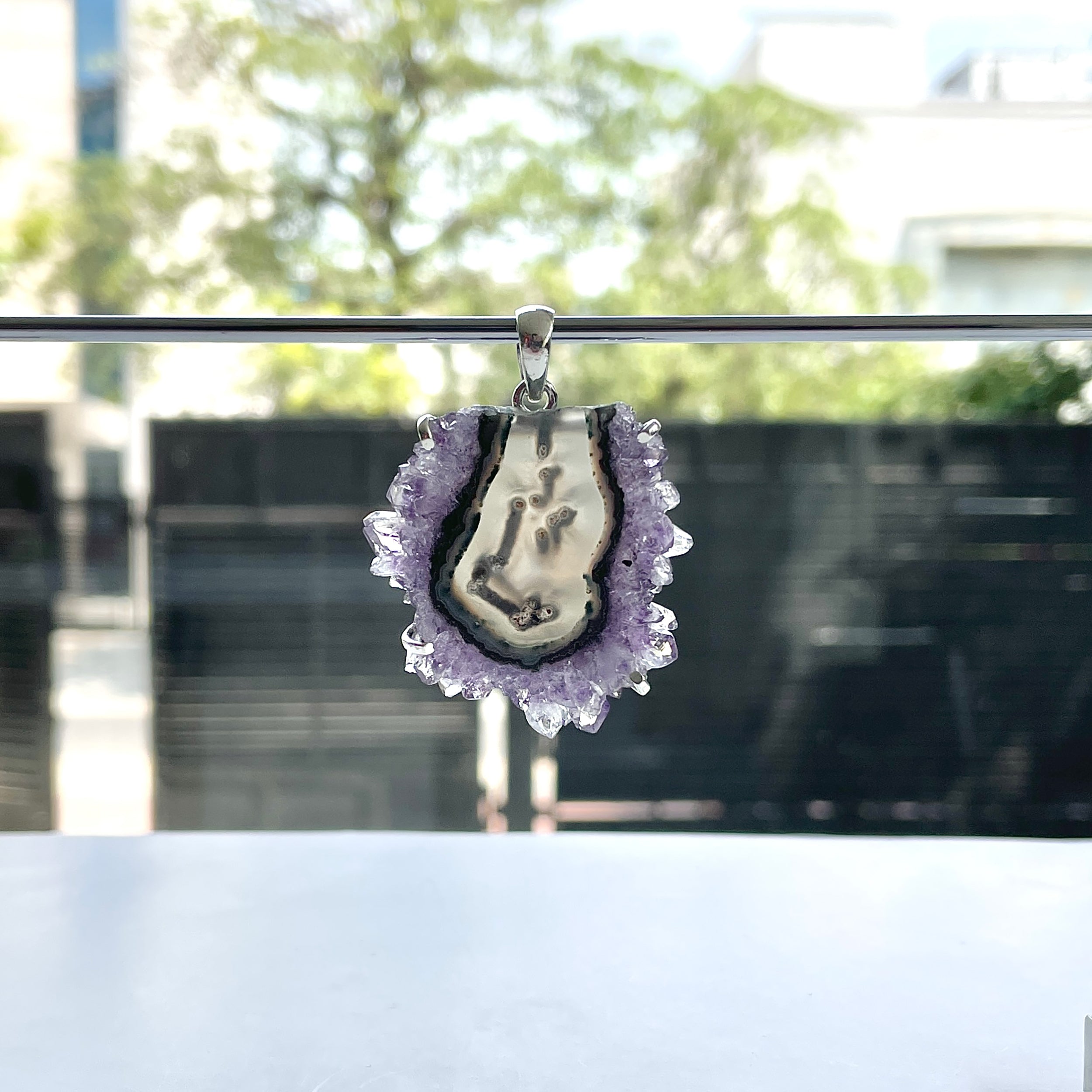 Amethyst Stalactite Pendant-(ASL-P-328.)