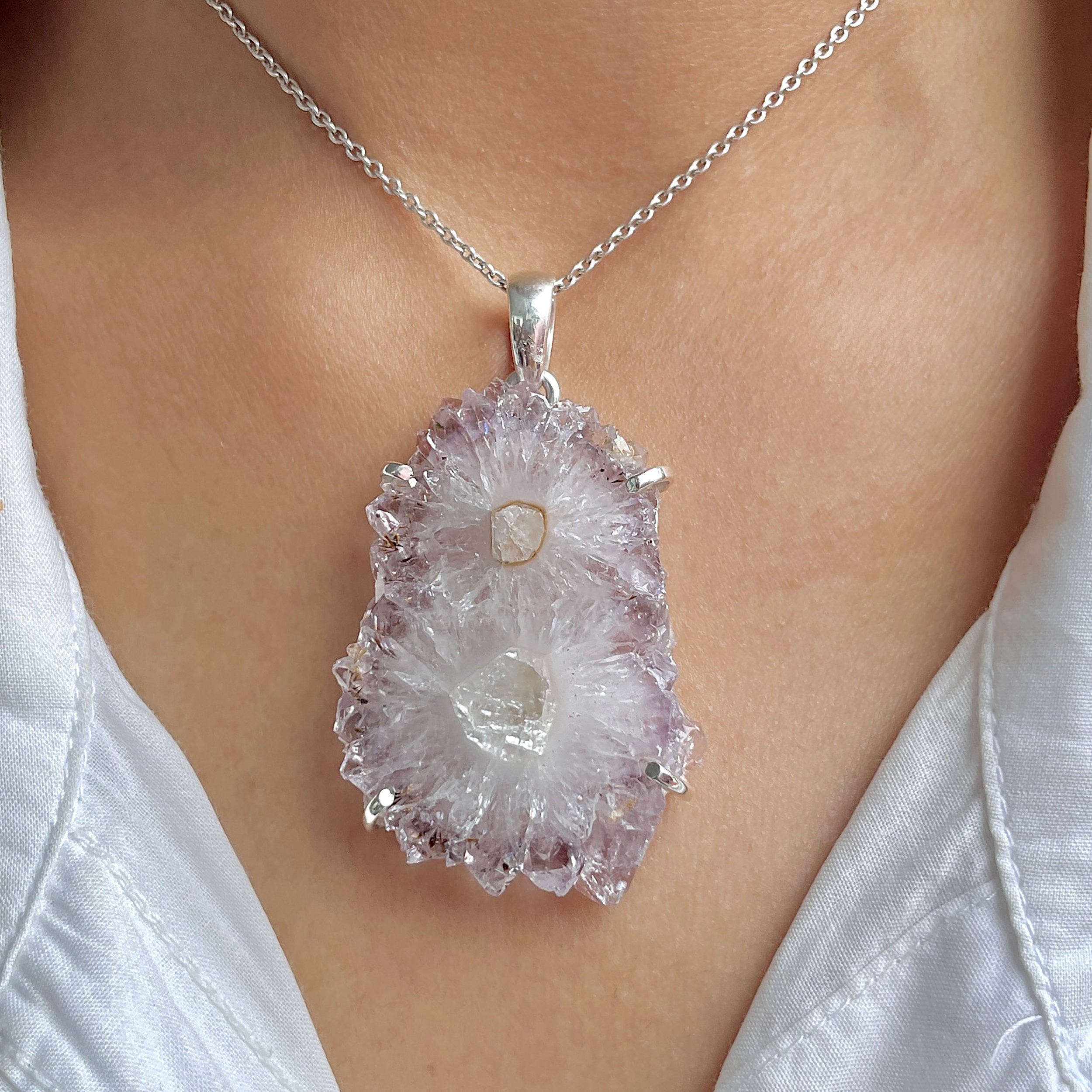 Amethyst Stalactite Pendant-(ASL-P-329.)