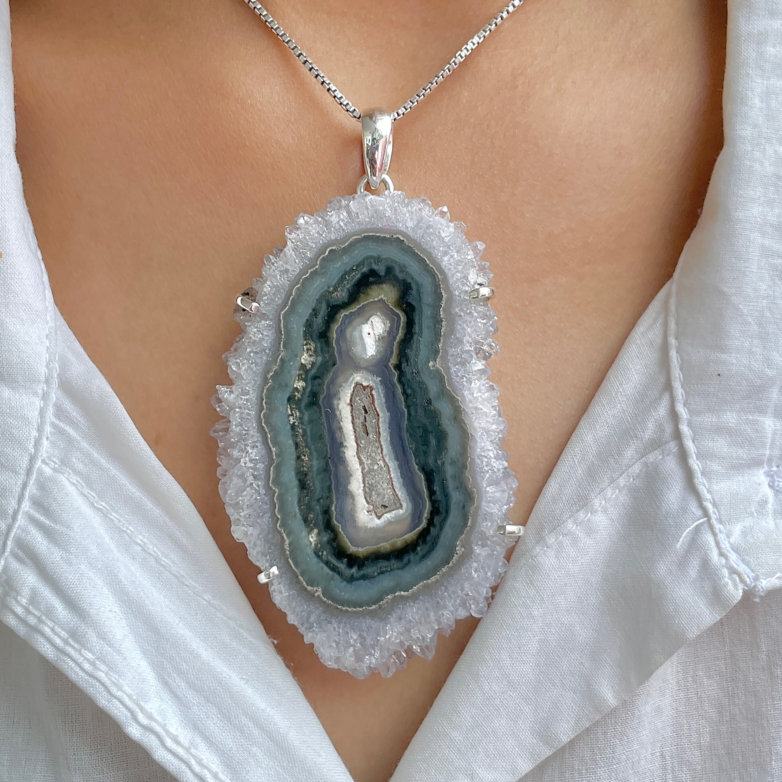 Amethyst Stalactite Pendant-(ASL-P-333.)