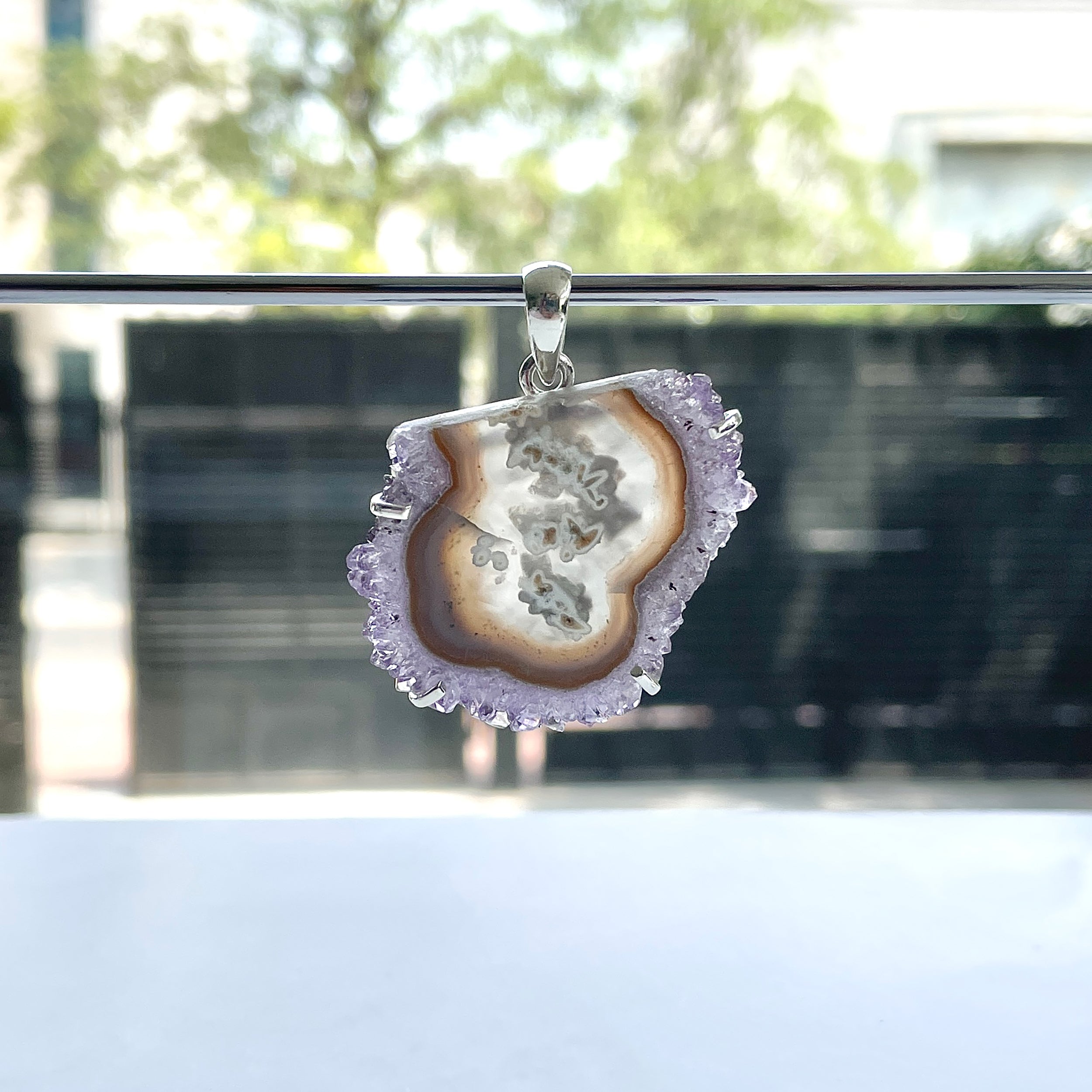 Amethyst Stalactite Pendant-(ASL-P-334.)