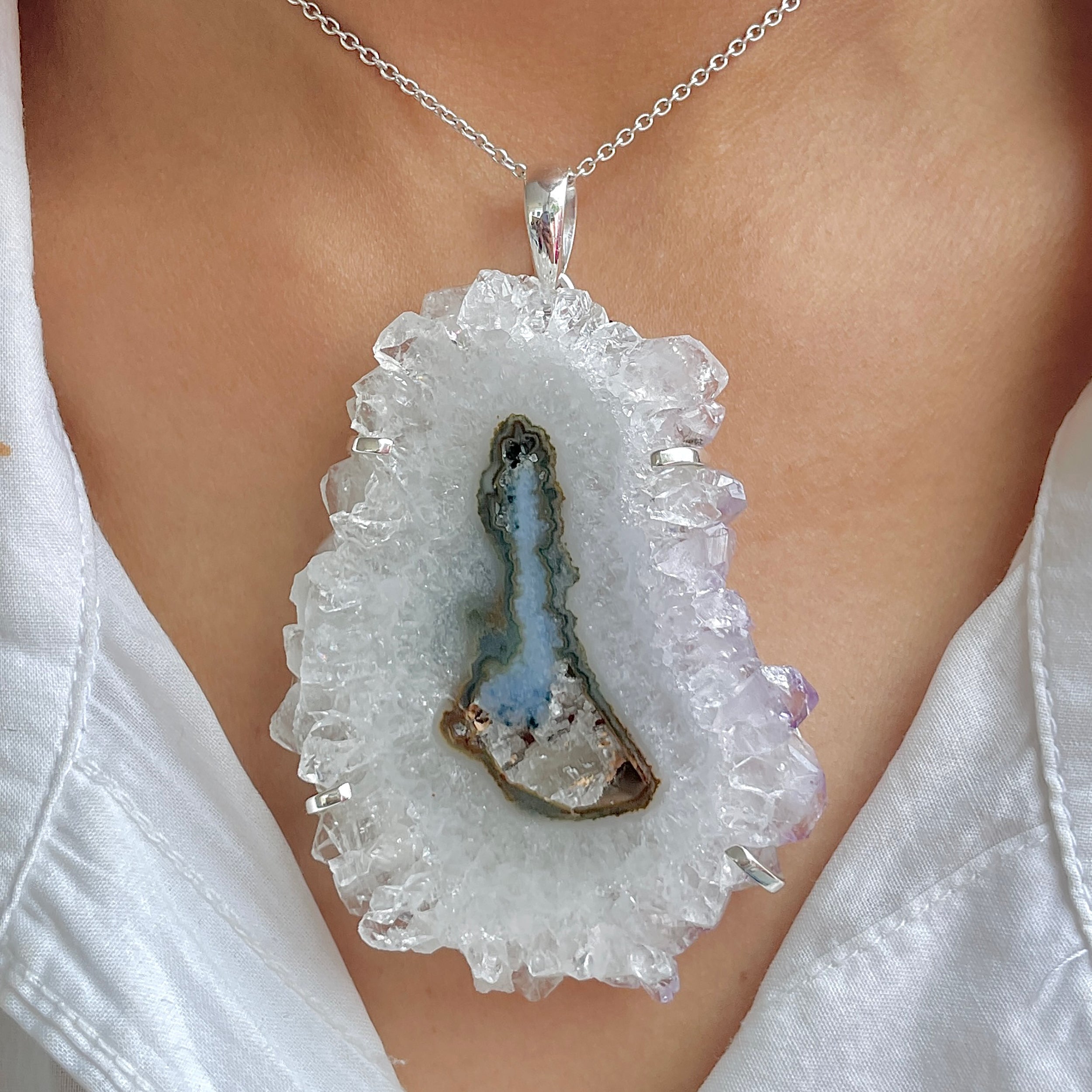 Amethyst Stalactite Pendant-(ASL-P-335.)