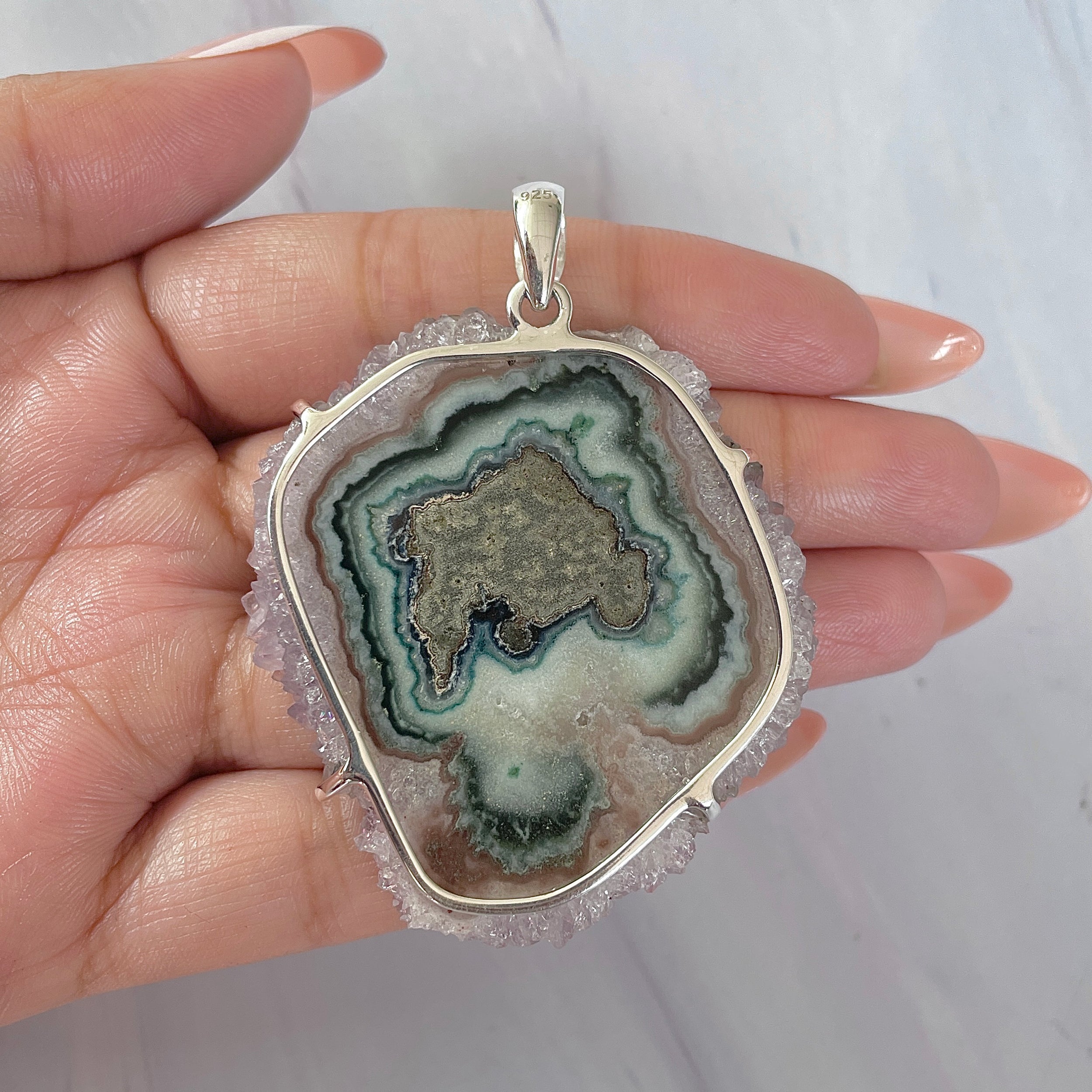 Amethyst Stalactite Pendant-(ASL-P-338.)