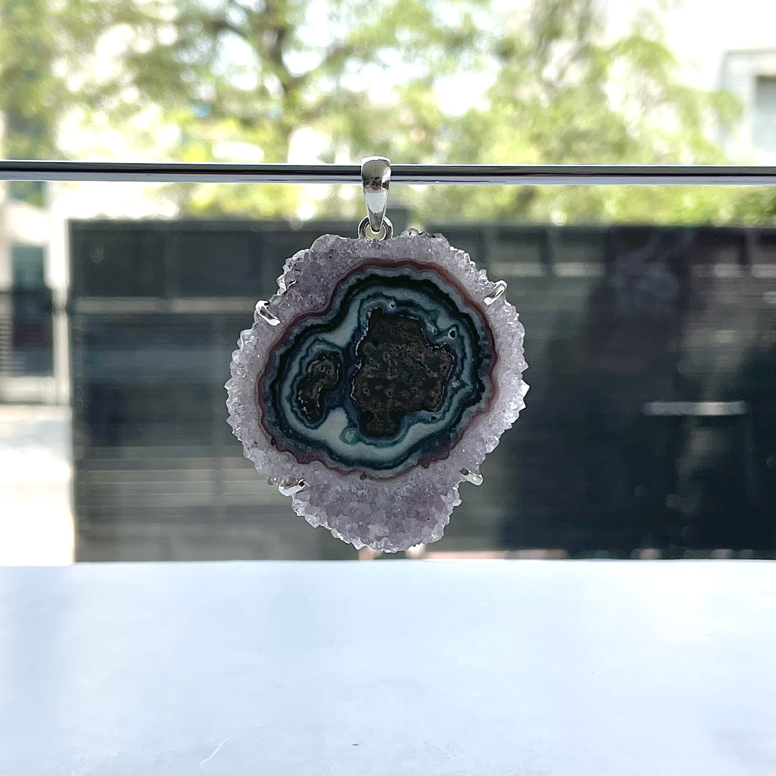 Amethyst Stalactite Pendant-(ASL-P-338.)