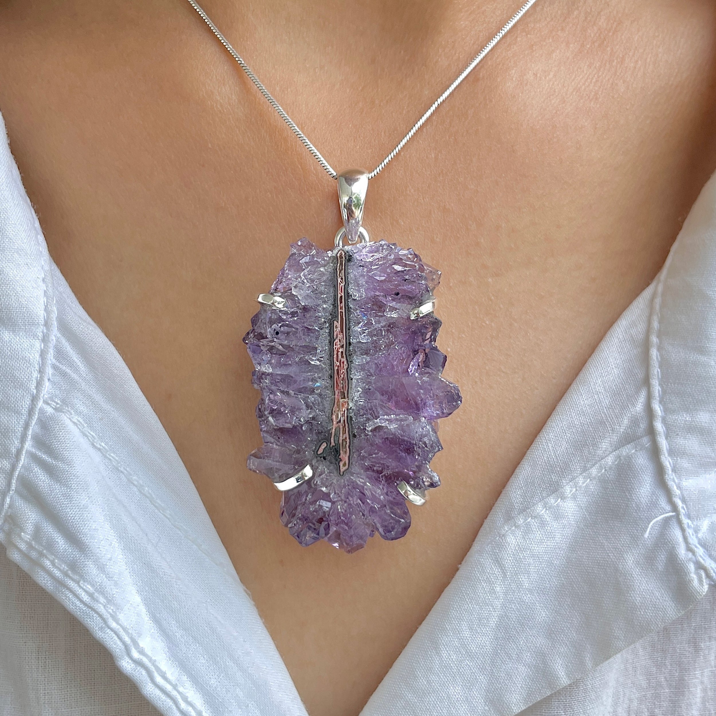 Amethyst Stalactite Pendant-(ASL-P-34.)