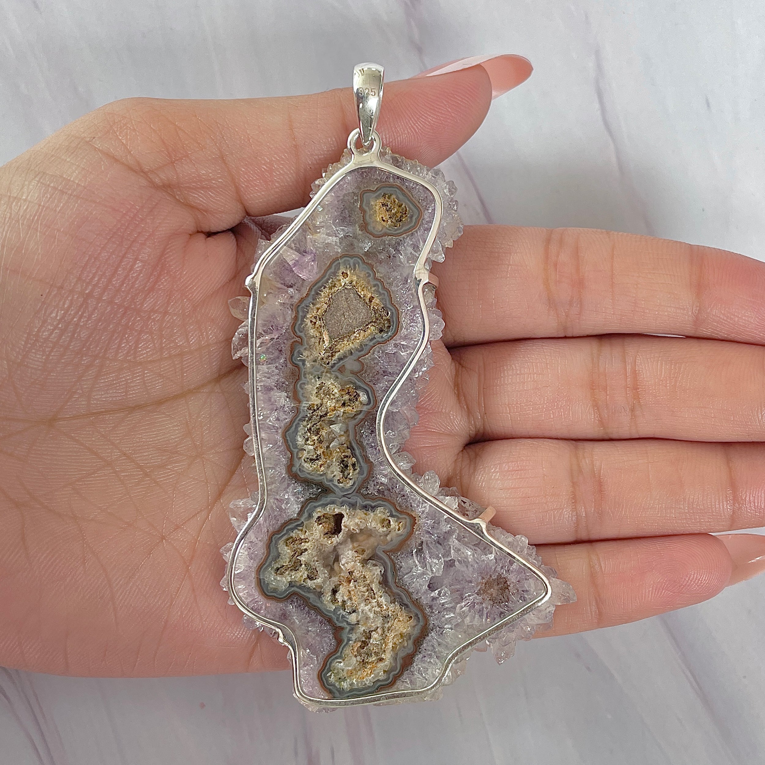 Amethyst Stalactite Pendant-(ASL-P-341.)