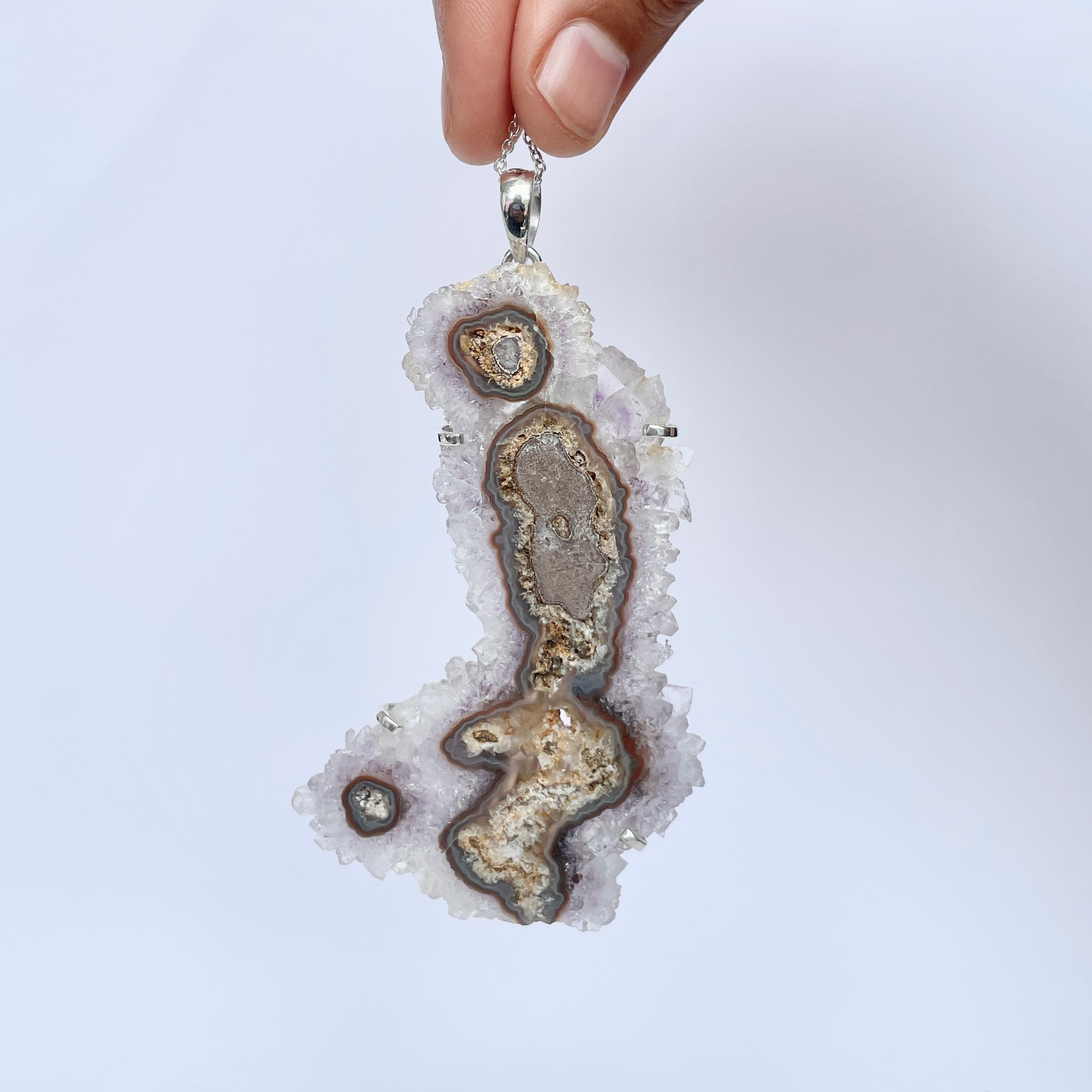 Amethyst Stalactite Pendant-(ASL-P-341.)