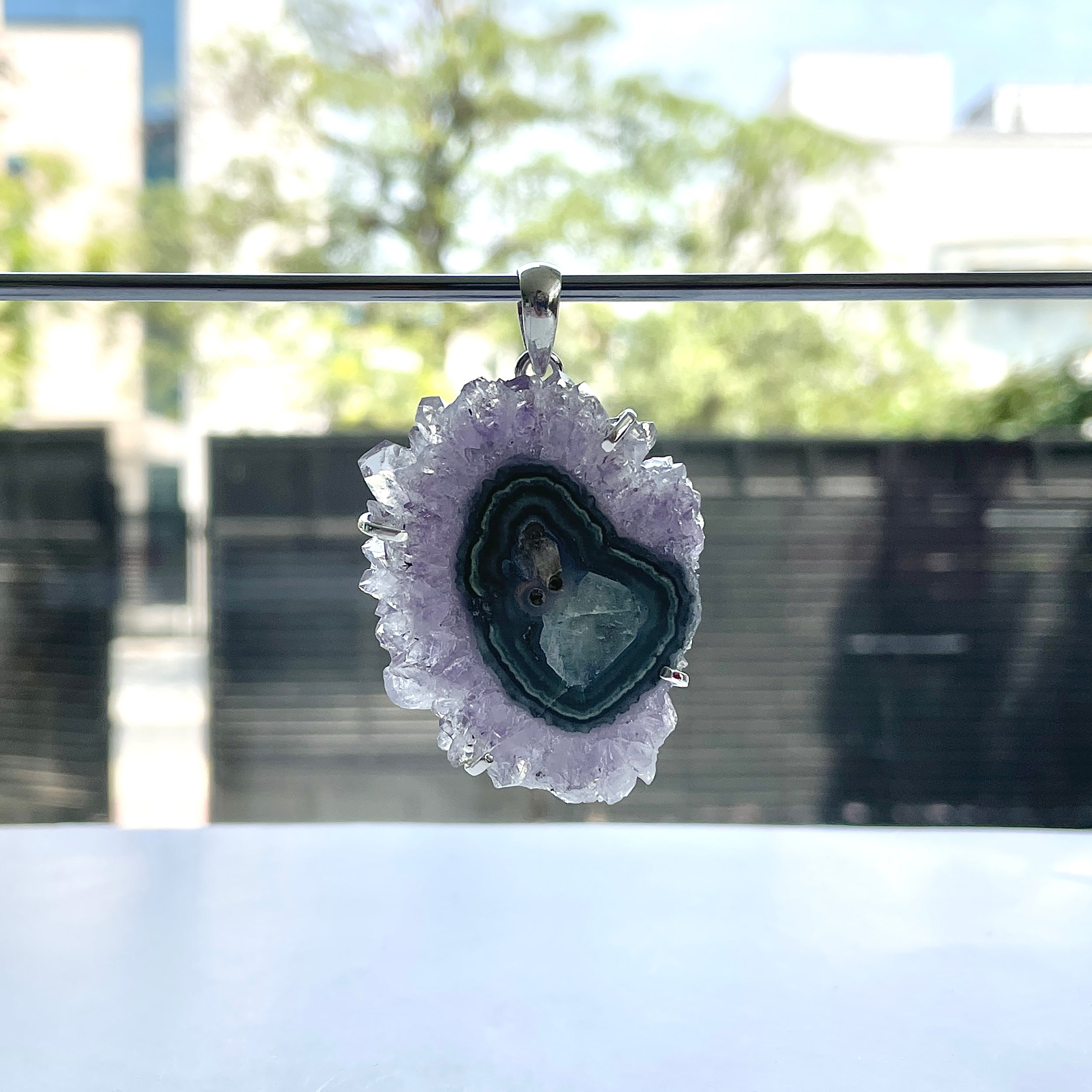 Amethyst Stalactite Pendant-(ASL-P-342.)