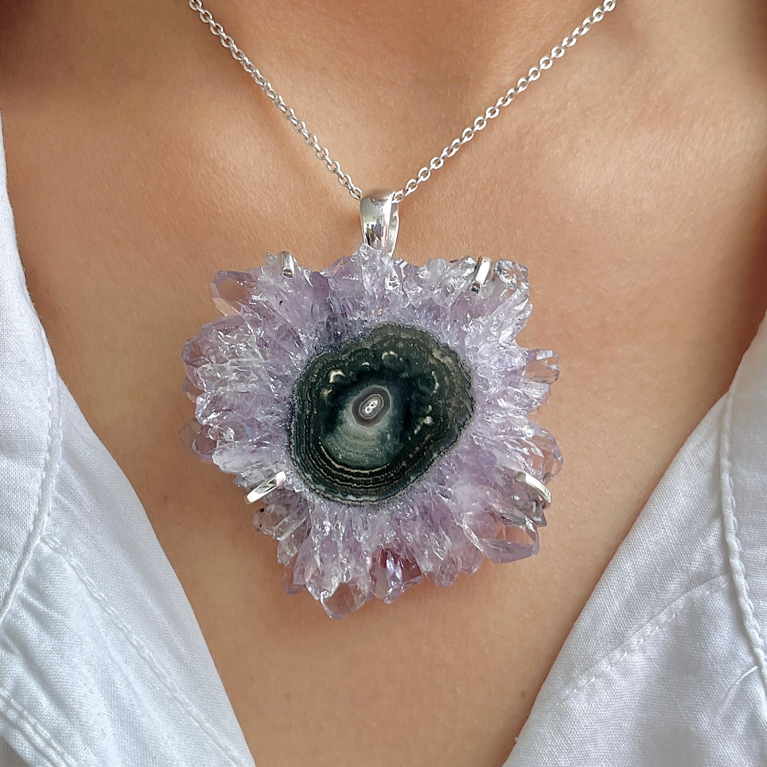 Amethyst Stalactite Pendant-(ASL-P-343.)