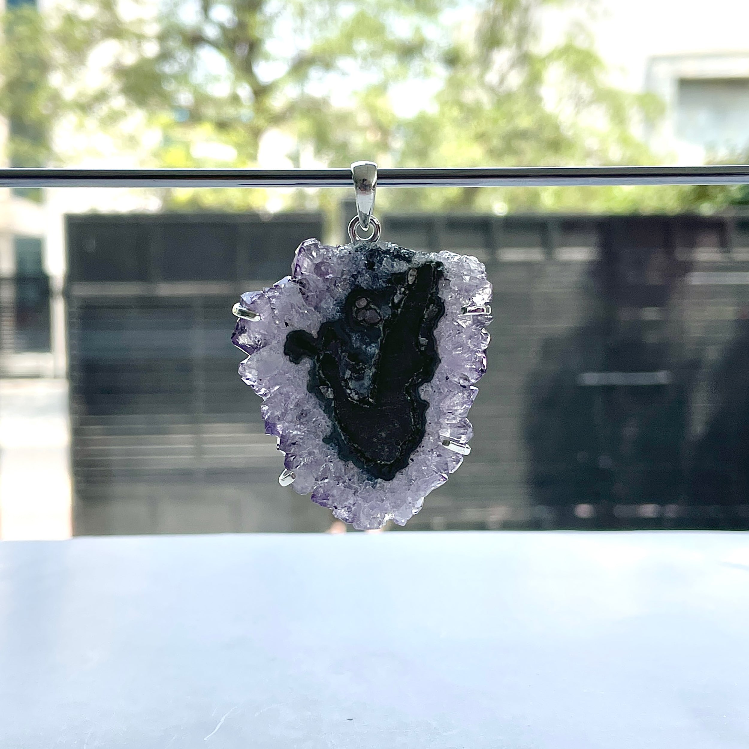 Amethyst Stalactite Pendant-(ASL-P-344.)