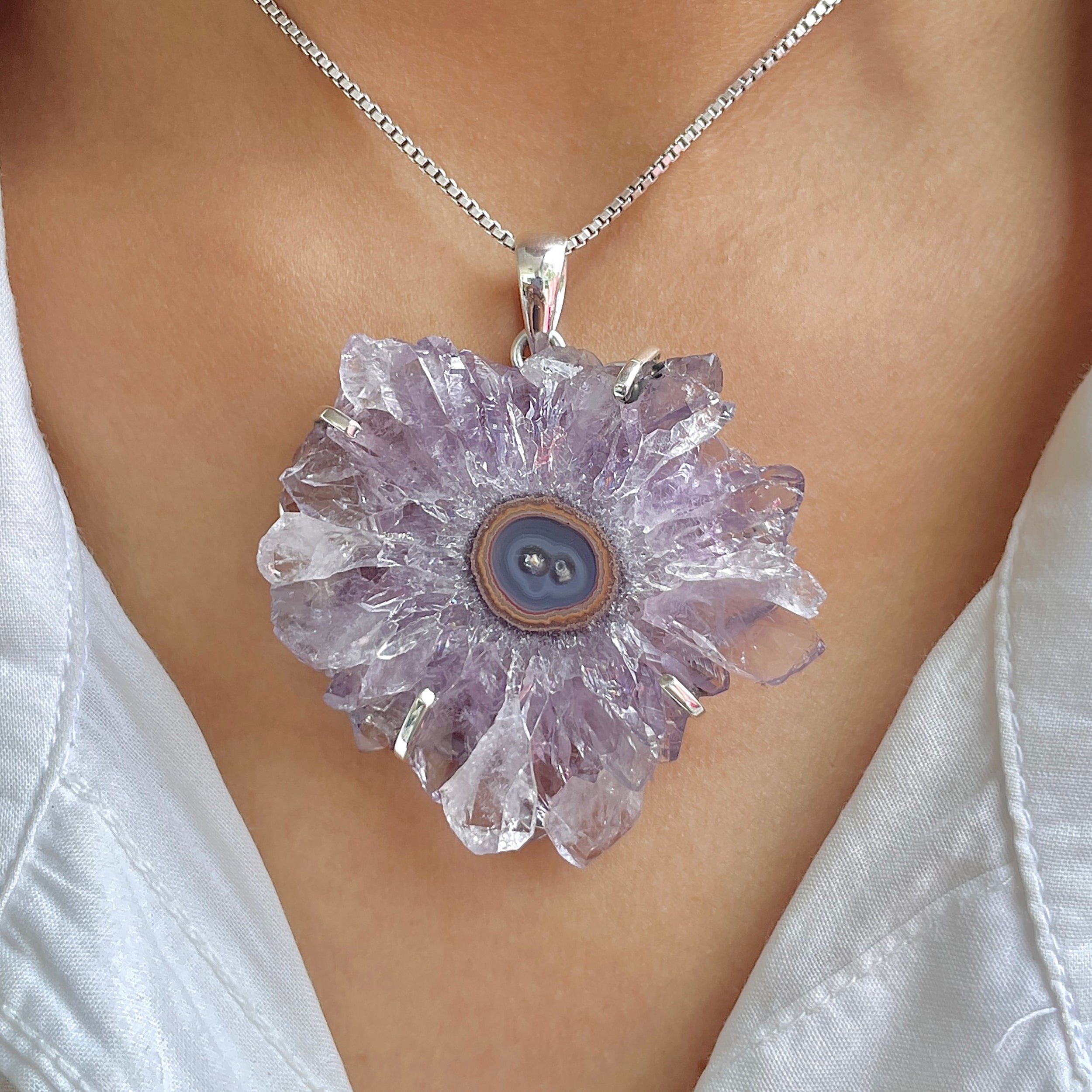 Amethyst Stalactite Pendant-(ASL-P-347.)