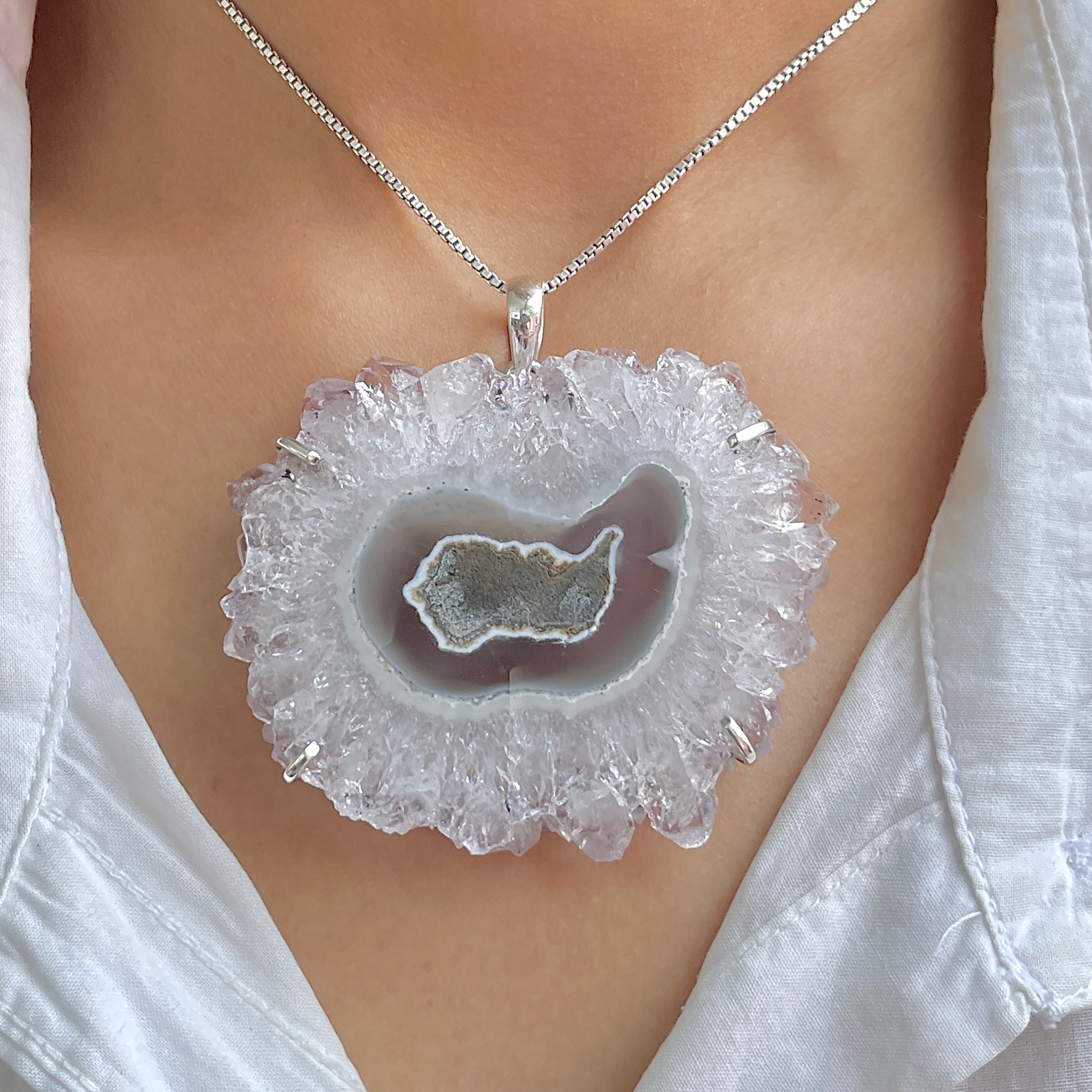 Amethyst Stalactite Pendant-(ASL-P-350.)