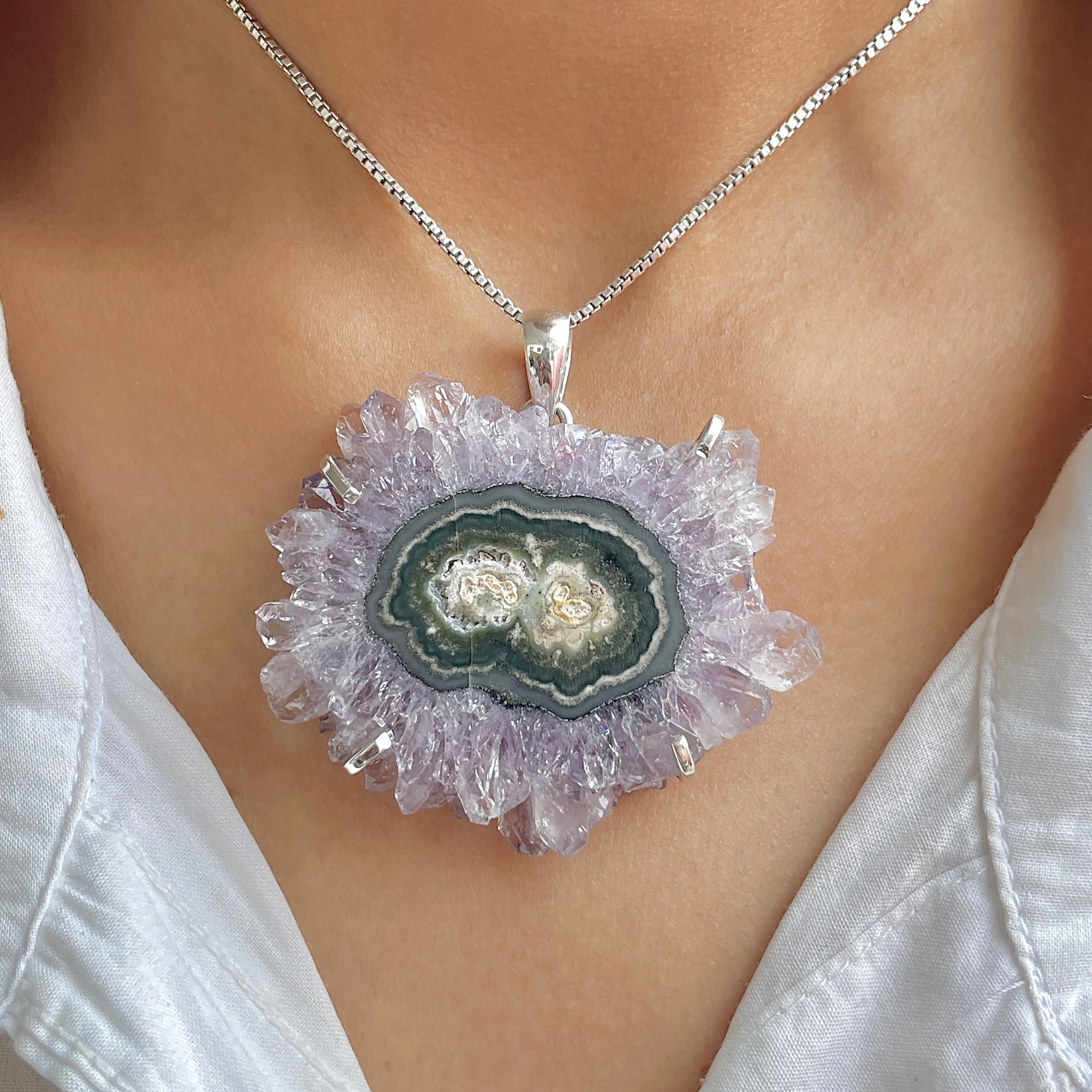 Amethyst Stalactite Pendant-(ASL-P-355.)
