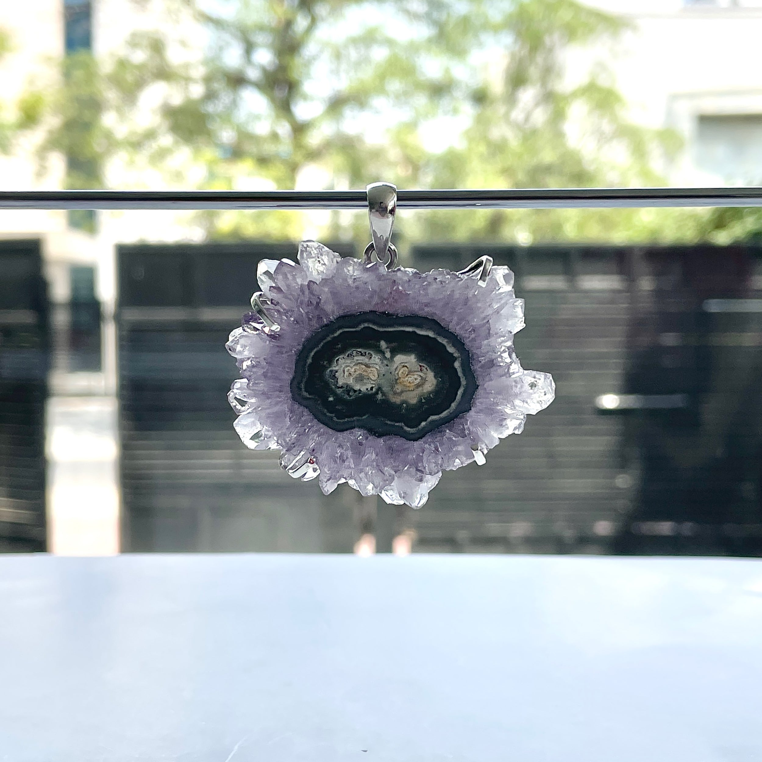 Amethyst Stalactite Pendant-(ASL-P-355.)