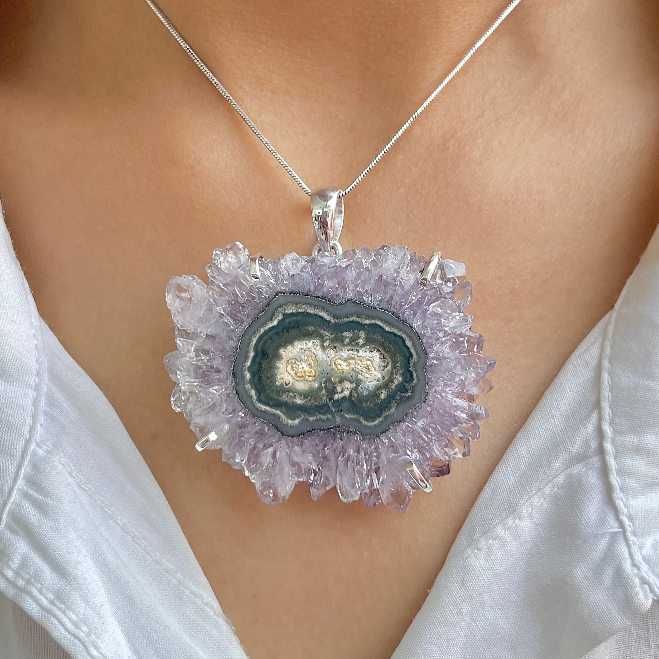Amethyst Stalactite Pendant-(ASL-P-357.)