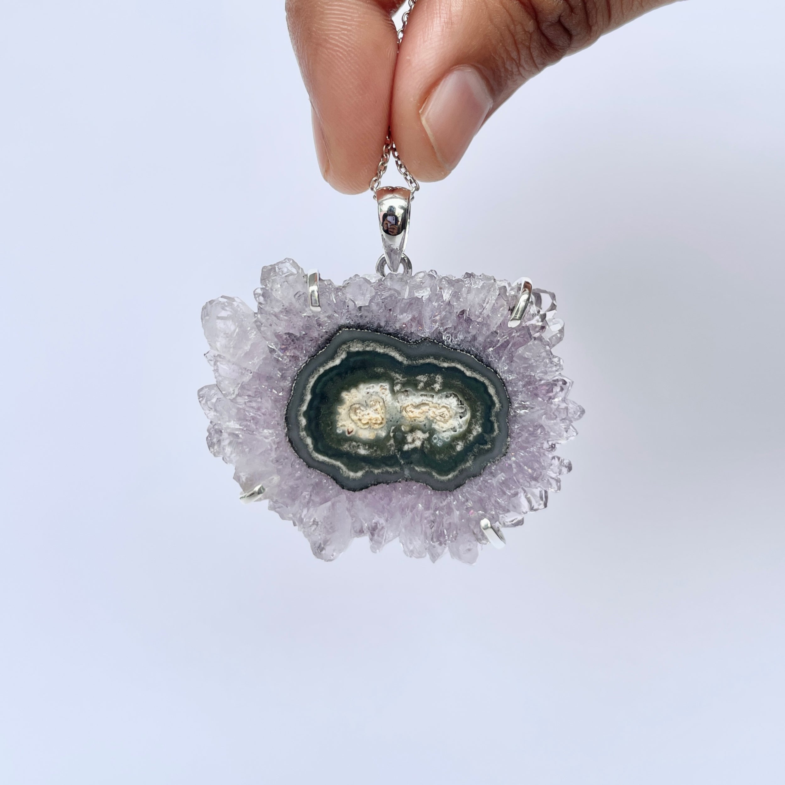 Amethyst Stalactite Pendant-(ASL-P-357.)