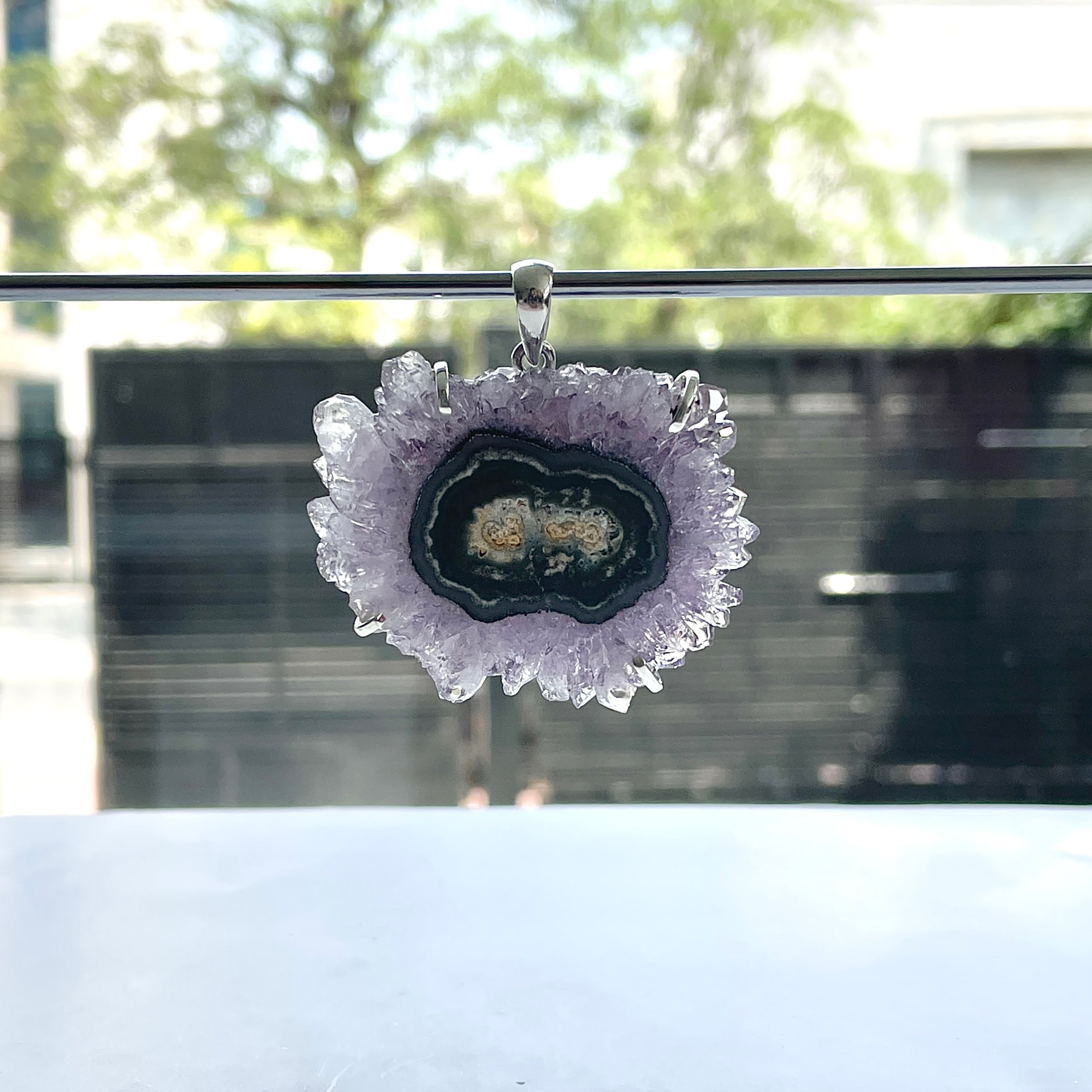 Amethyst Stalactite Pendant-(ASL-P-357.)