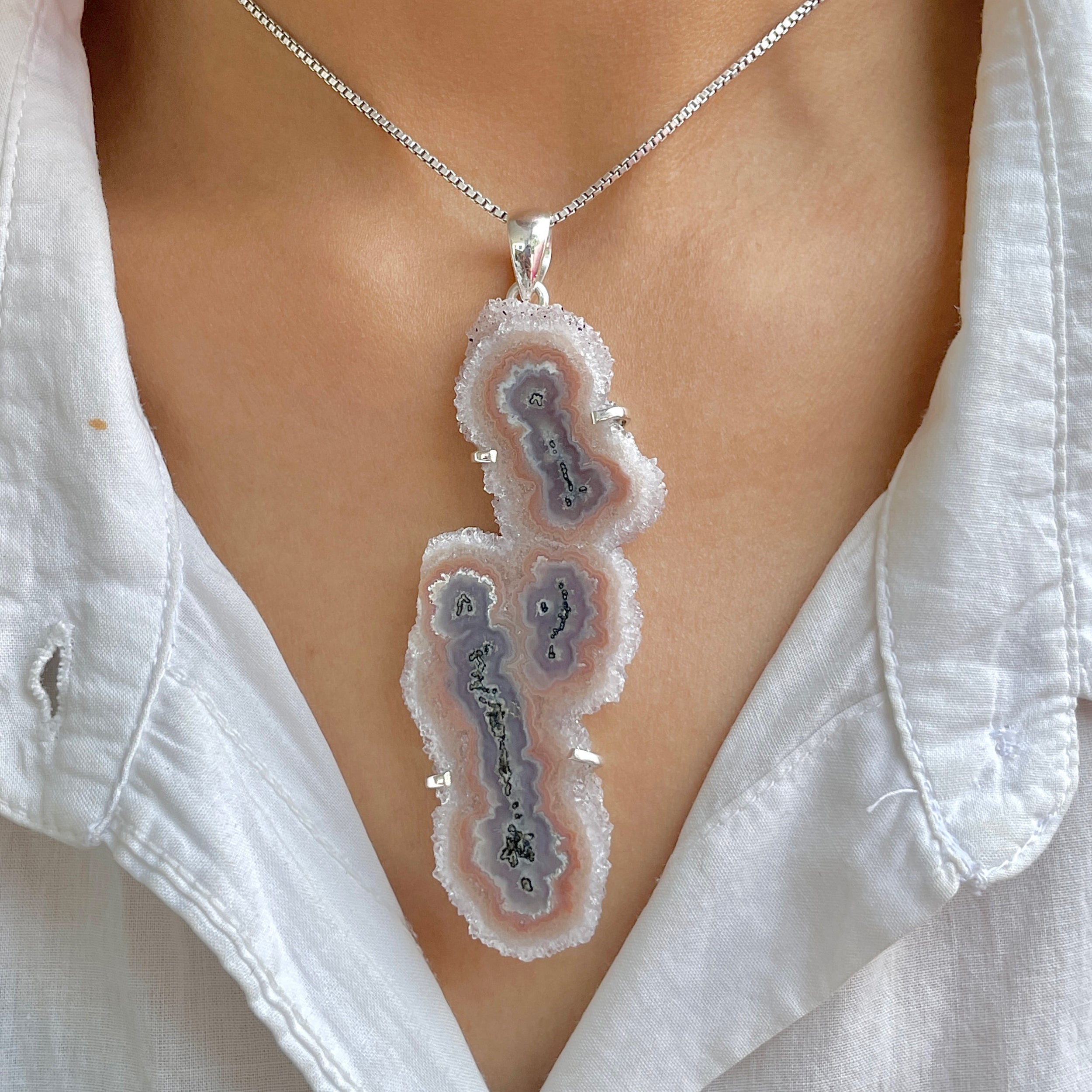 Amethyst Stalactite Pendant-(ASL-P-358.)