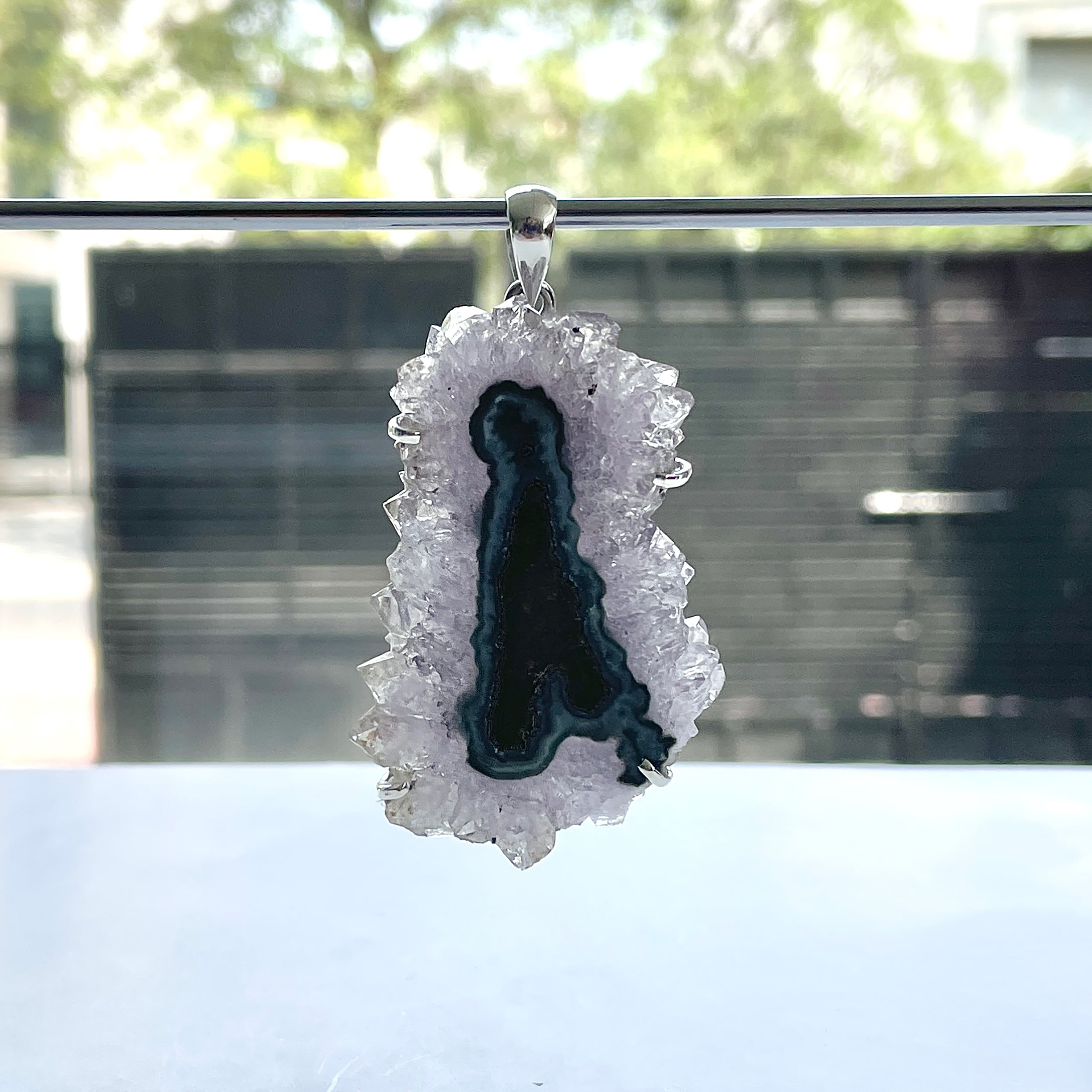 Amethyst Stalactite Pendant-(ASL-P-359.)