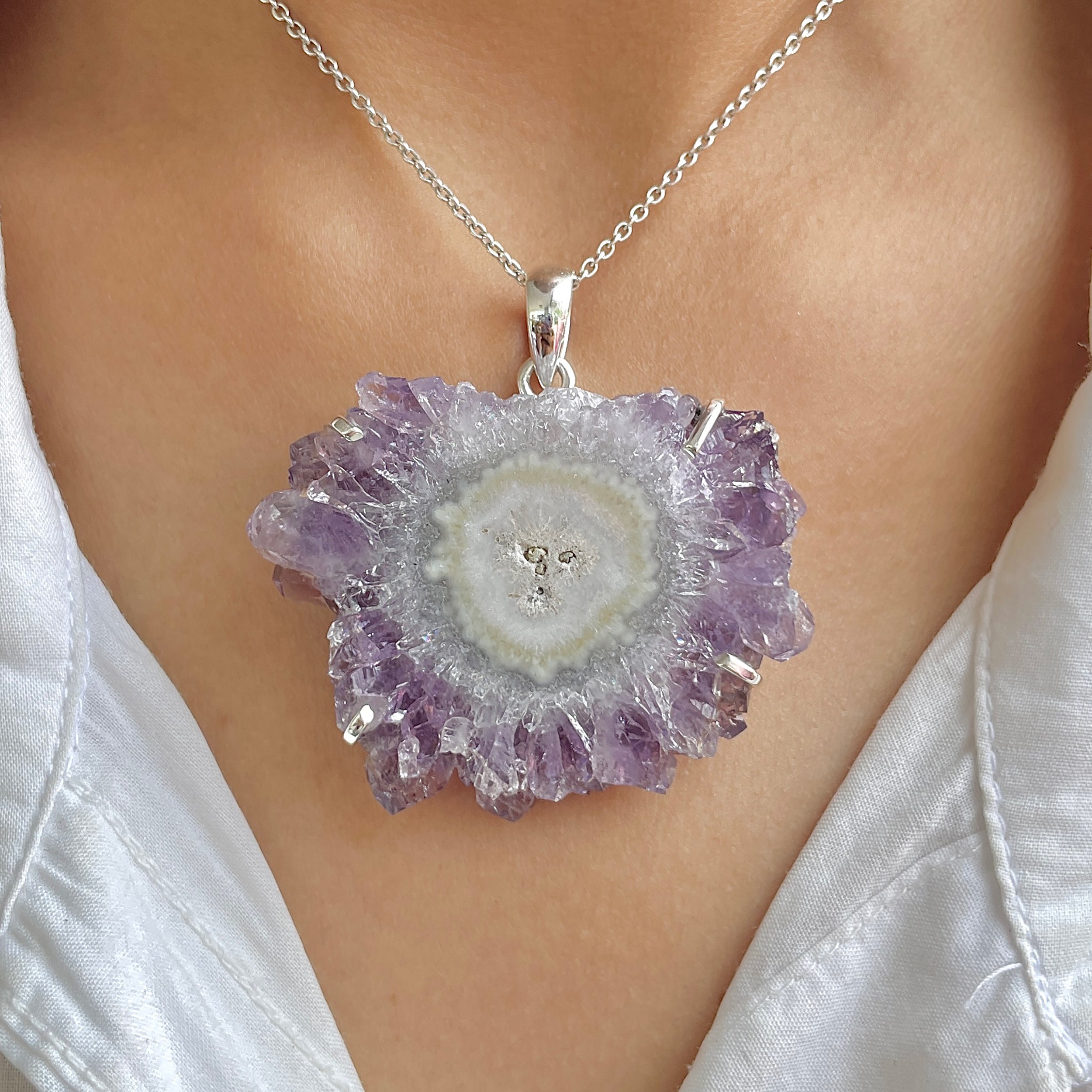 Amethyst Stalactite Pendant-(ASL-P-361.)