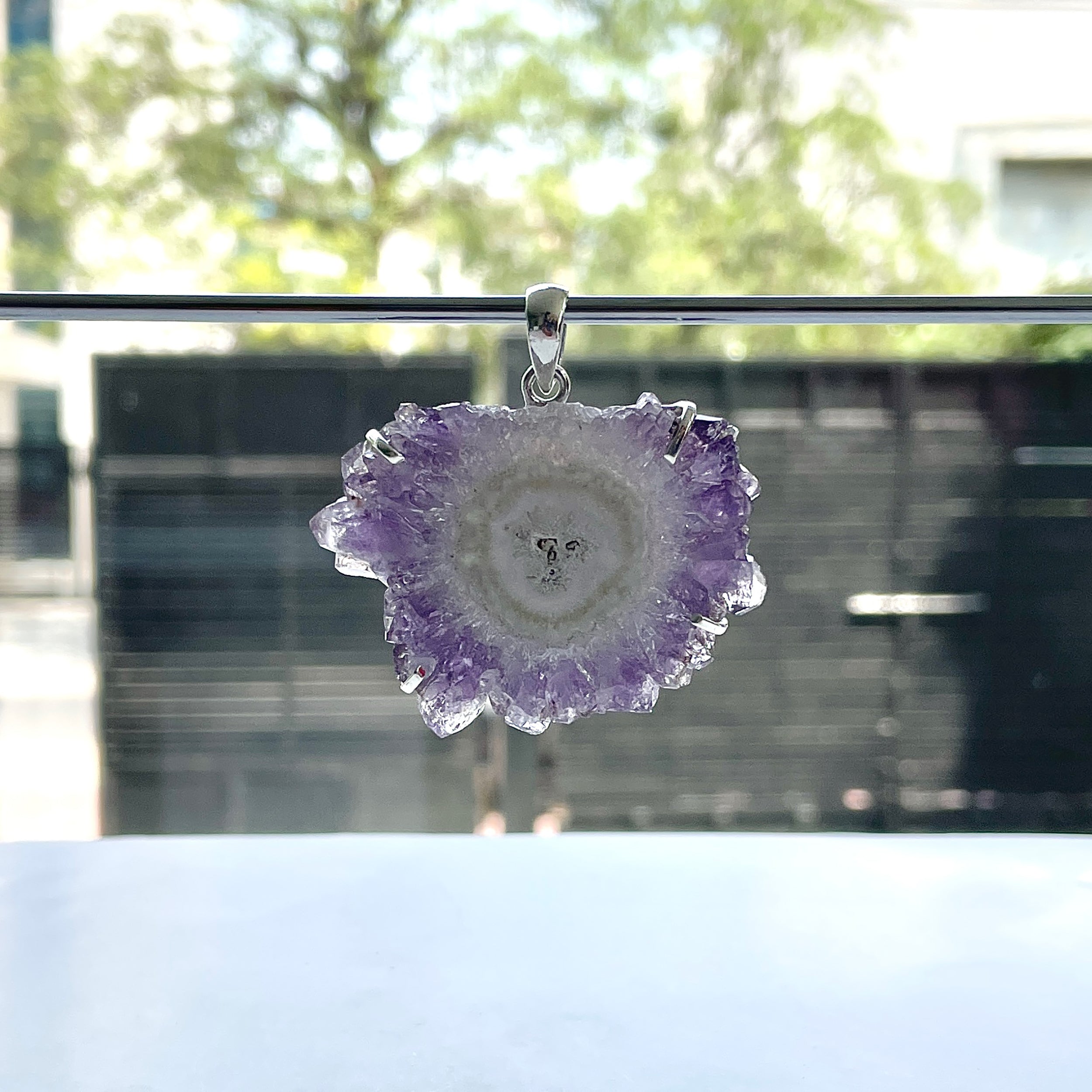 Amethyst Stalactite Pendant-(ASL-P-361.)