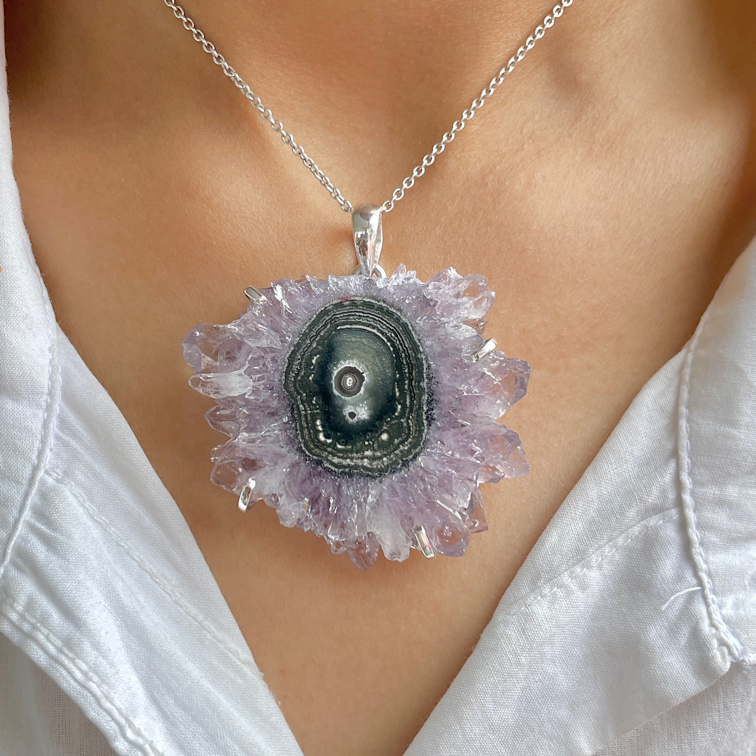 Amethyst Stalactite Pendant-(ASL-P-364.)