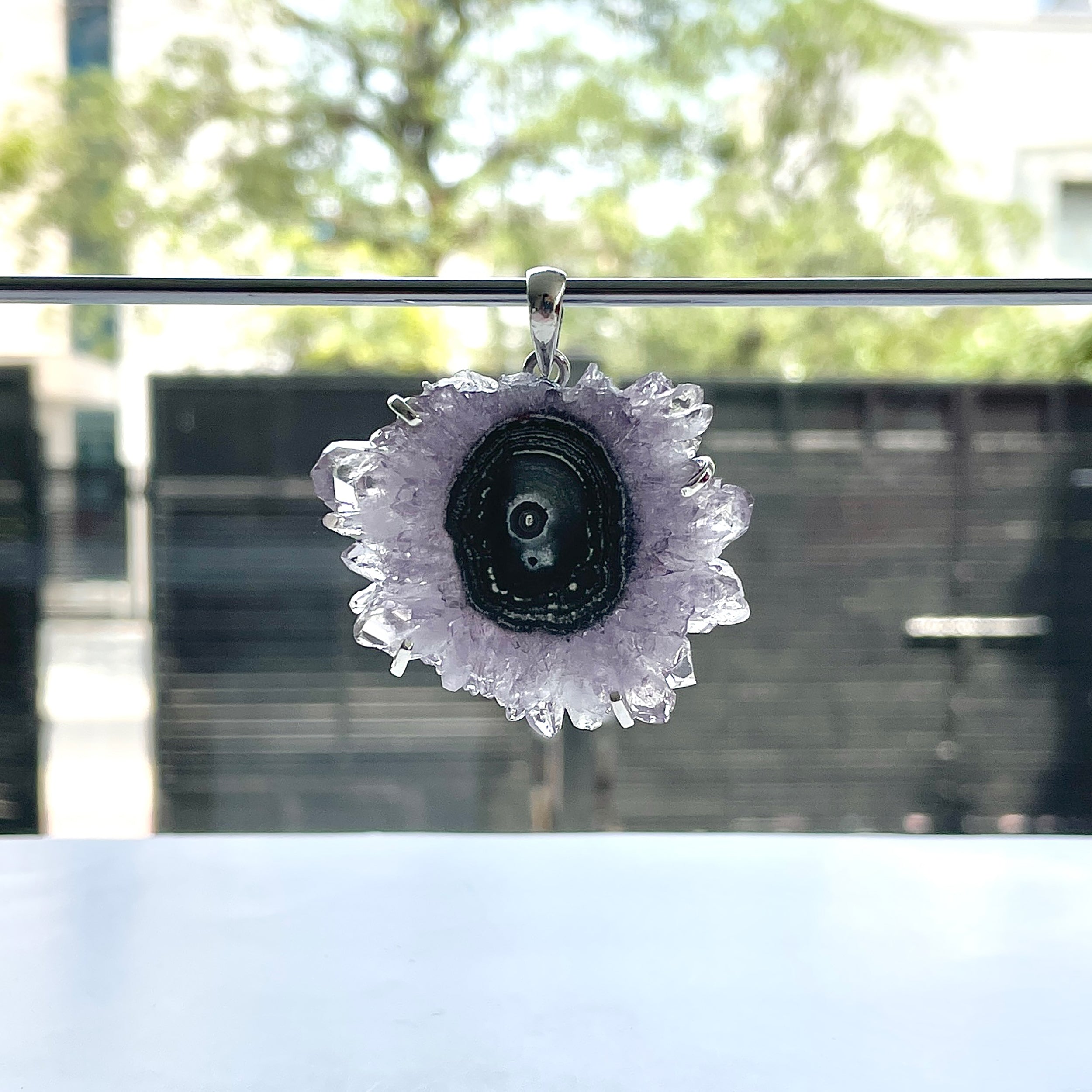 Amethyst Stalactite Pendant-(ASL-P-364.)
