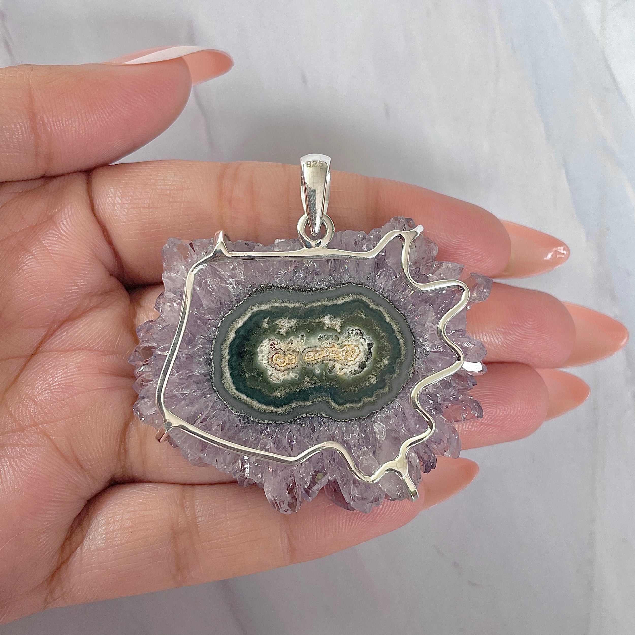 Amethyst Stalactite Pendant-(ASL-P-365.)