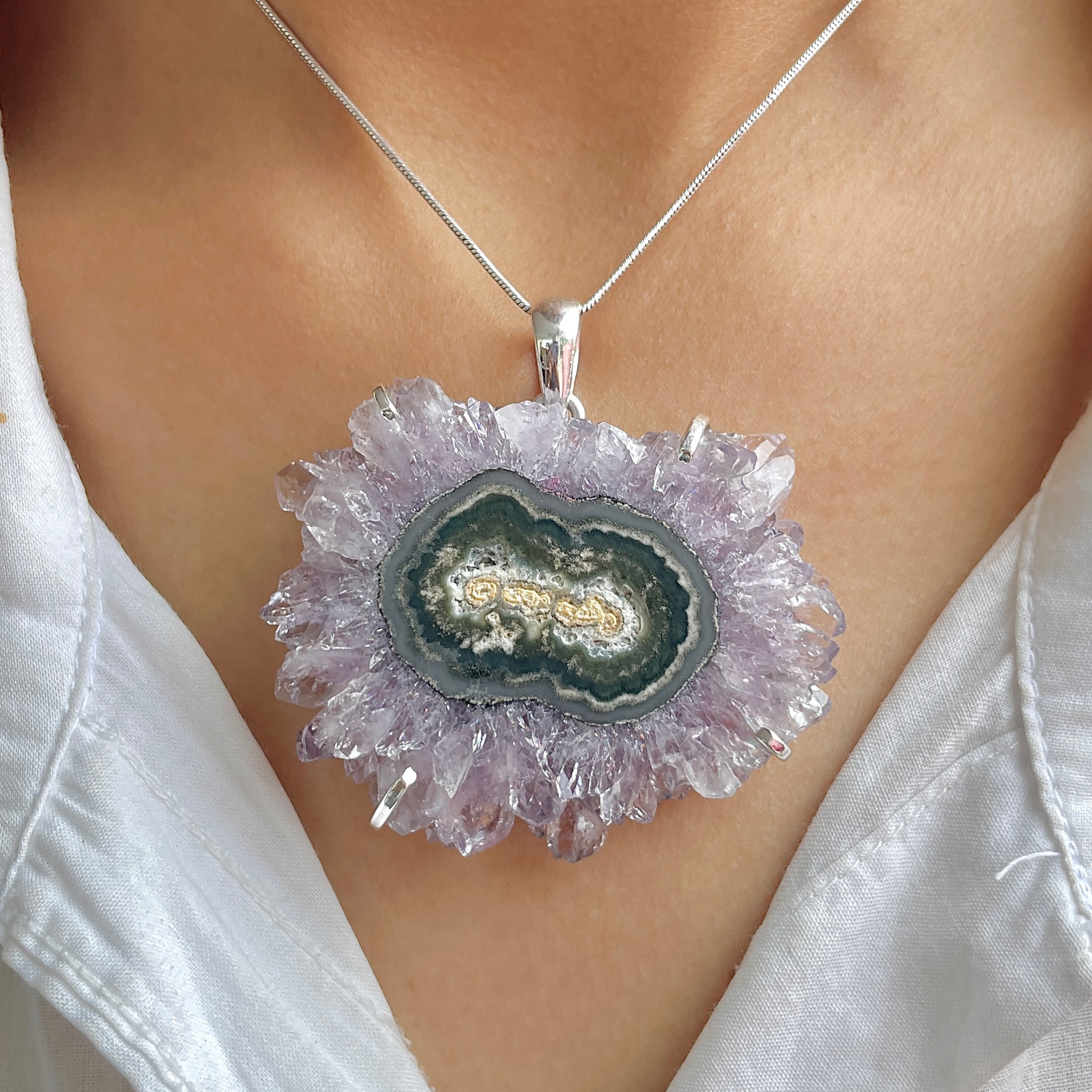 Amethyst Stalactite Pendant-(ASL-P-365.)