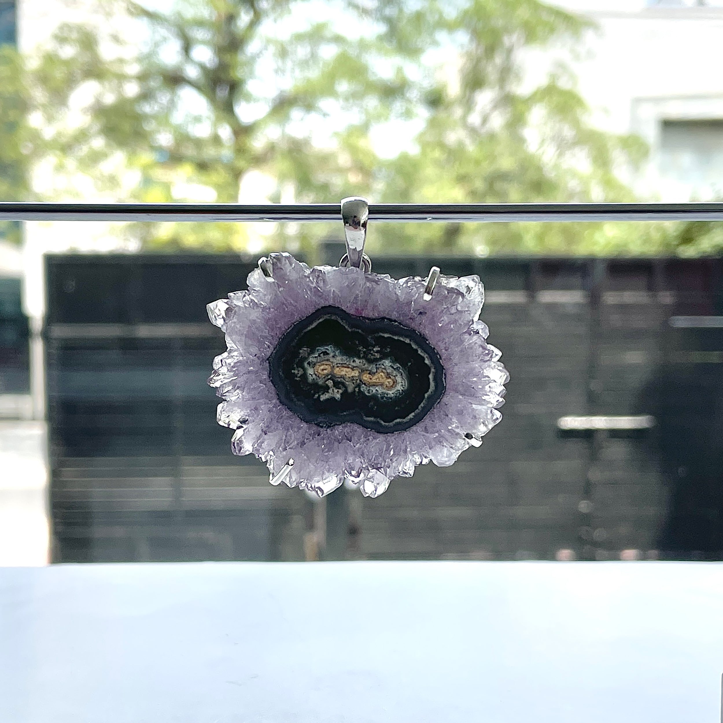 Amethyst Stalactite Pendant-(ASL-P-365.)