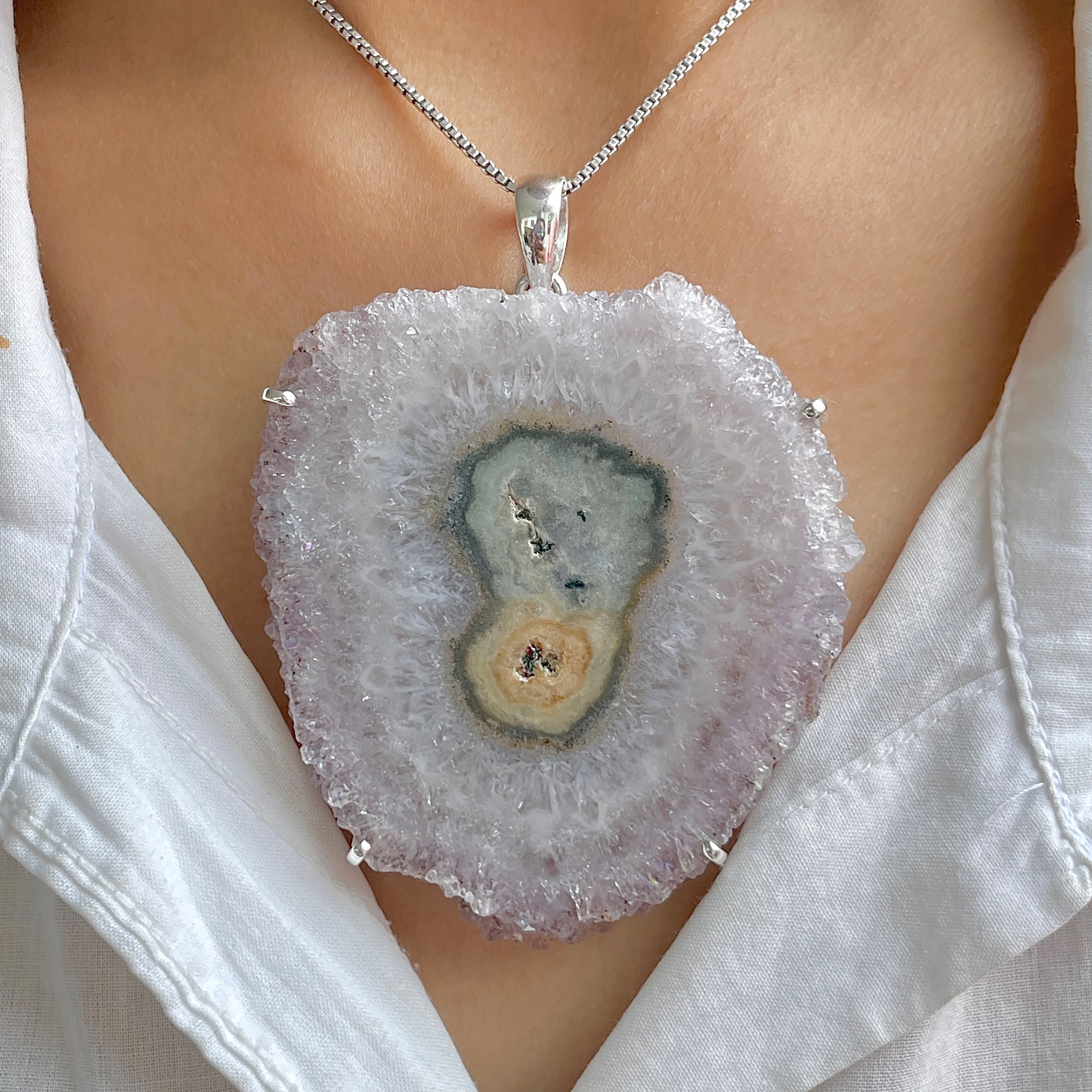 Amethyst Stalactite Pendant-(ASL-P-366.)