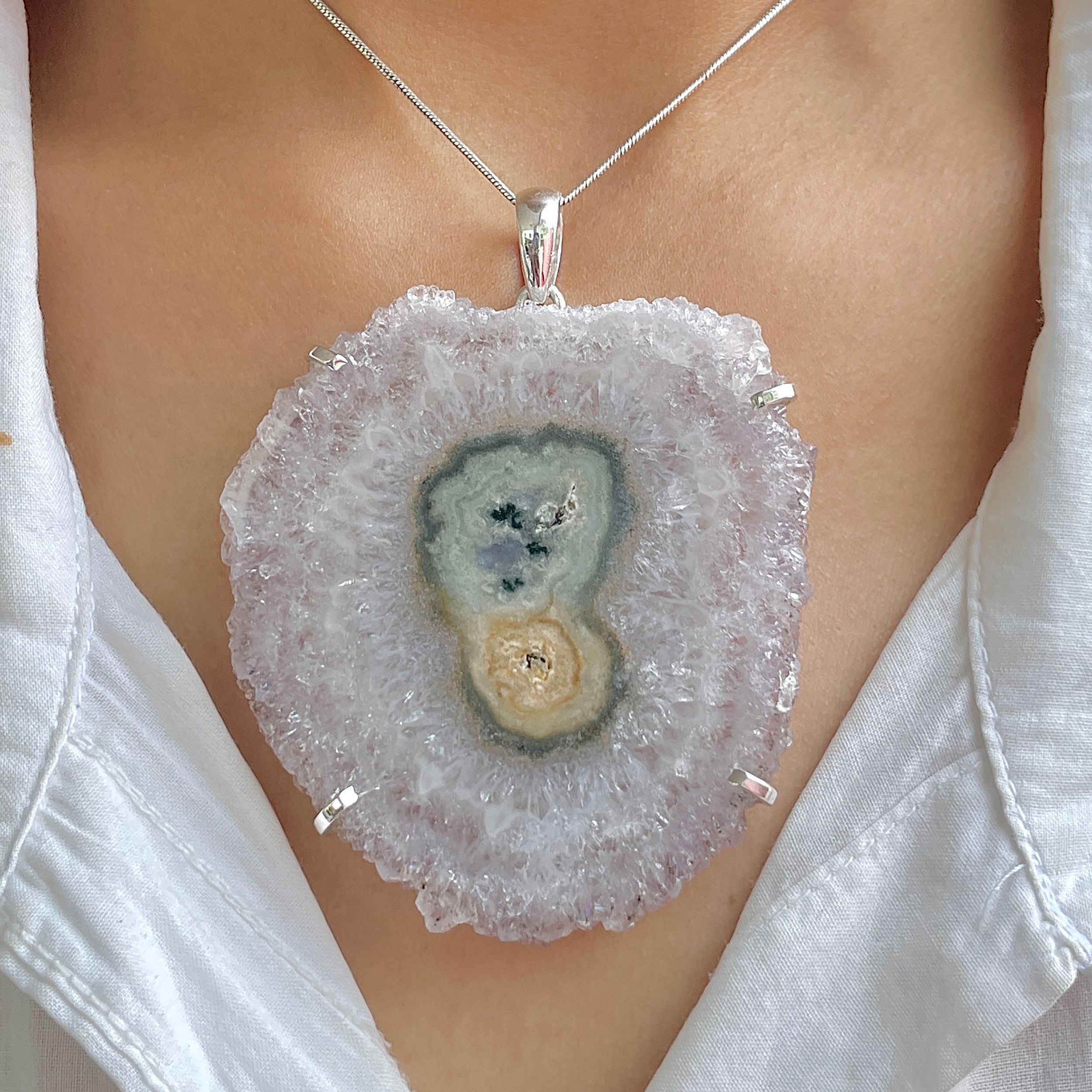 Amethyst Stalactite Pendant-(ASL-P-368.)