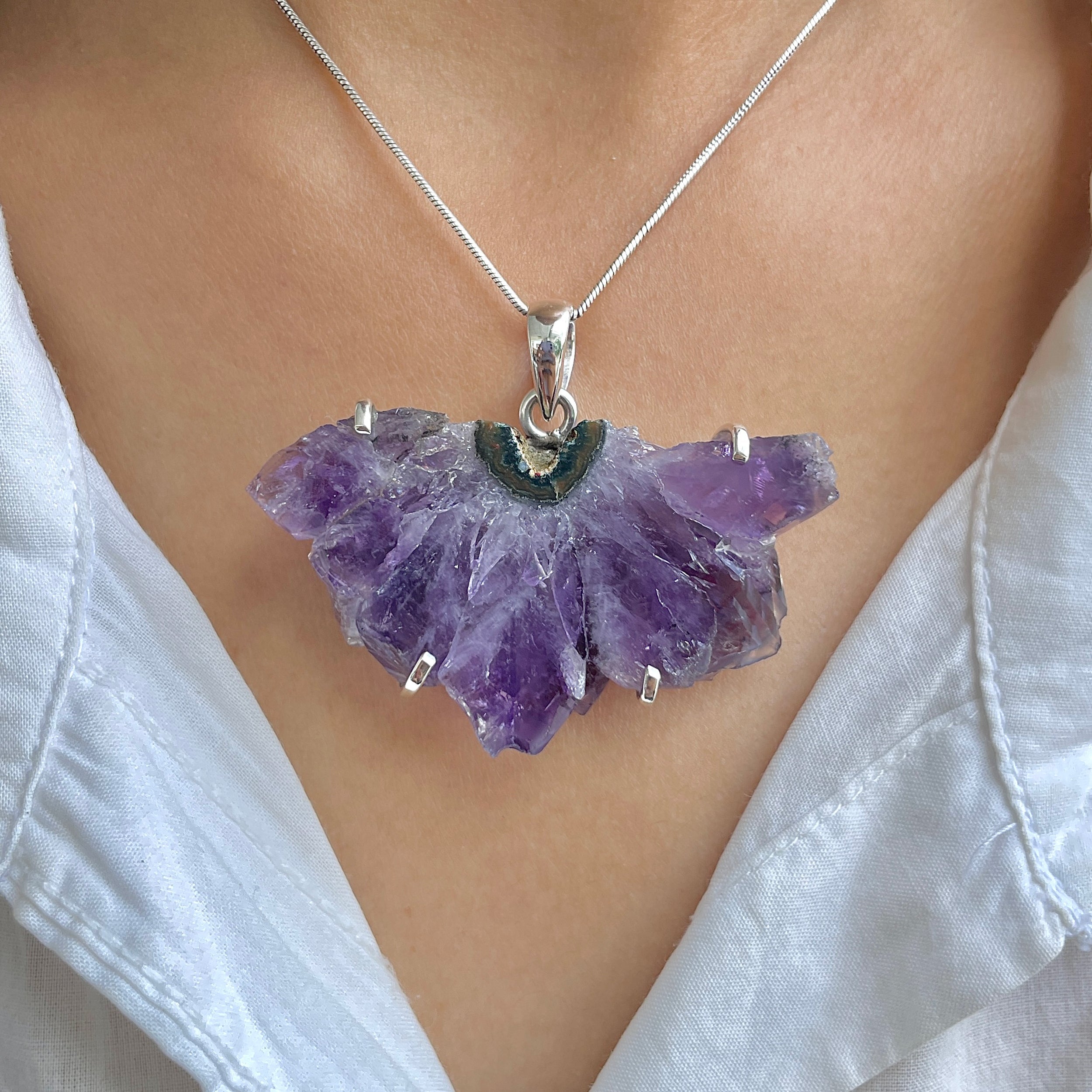 Amethyst Stalactite Pendant-(ASL-P-37.)