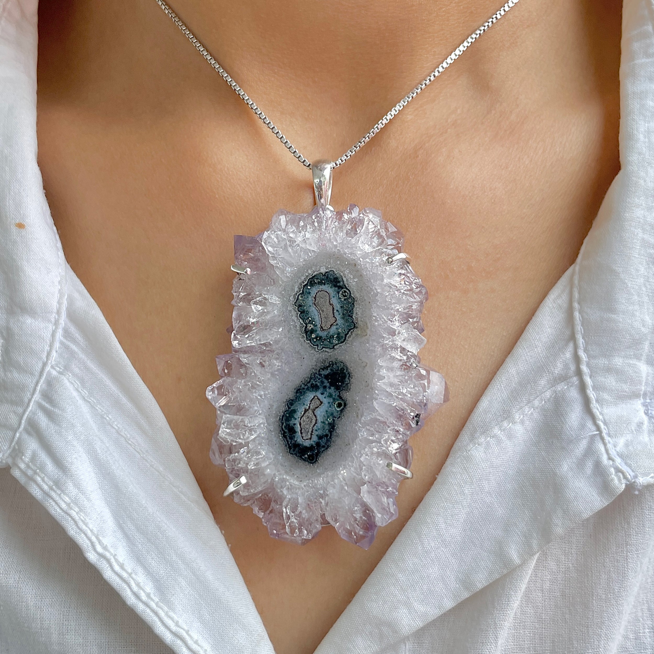 Amethyst Stalactite Pendant-(ASL-P-373.)
