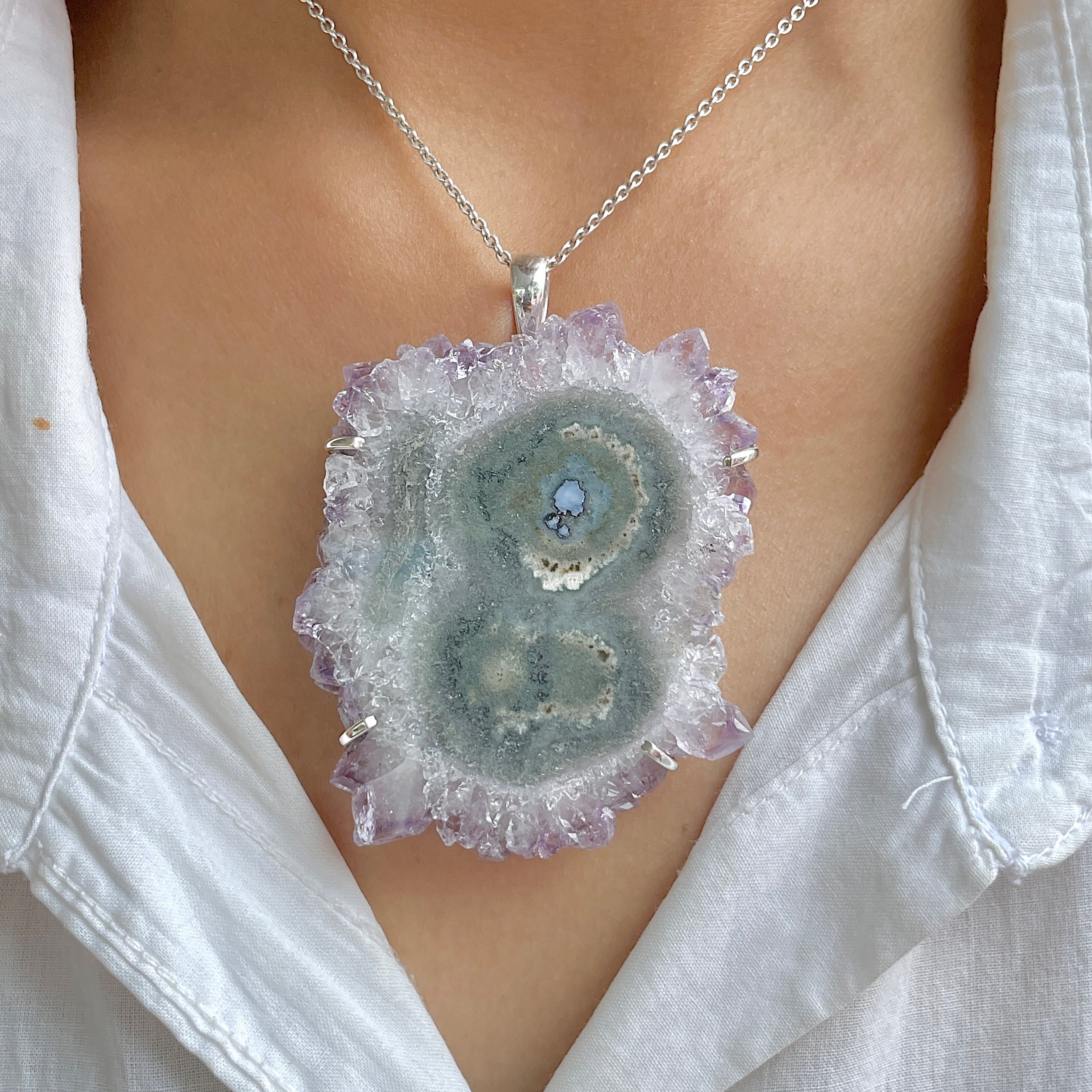 Amethyst Stalactite Pendant-(ASL-P-374.)