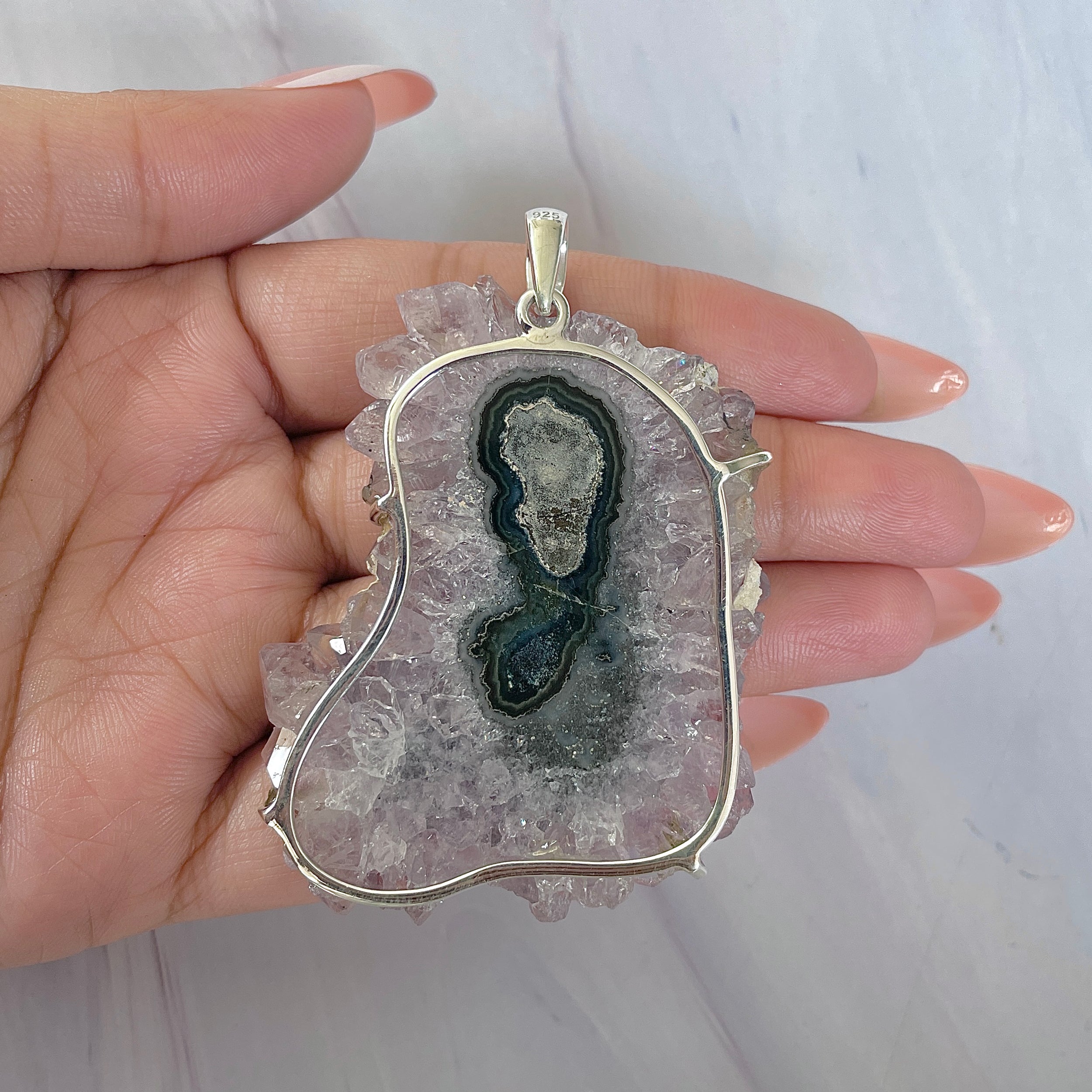 Amethyst Stalactite Pendant-(ASL-P-375.)